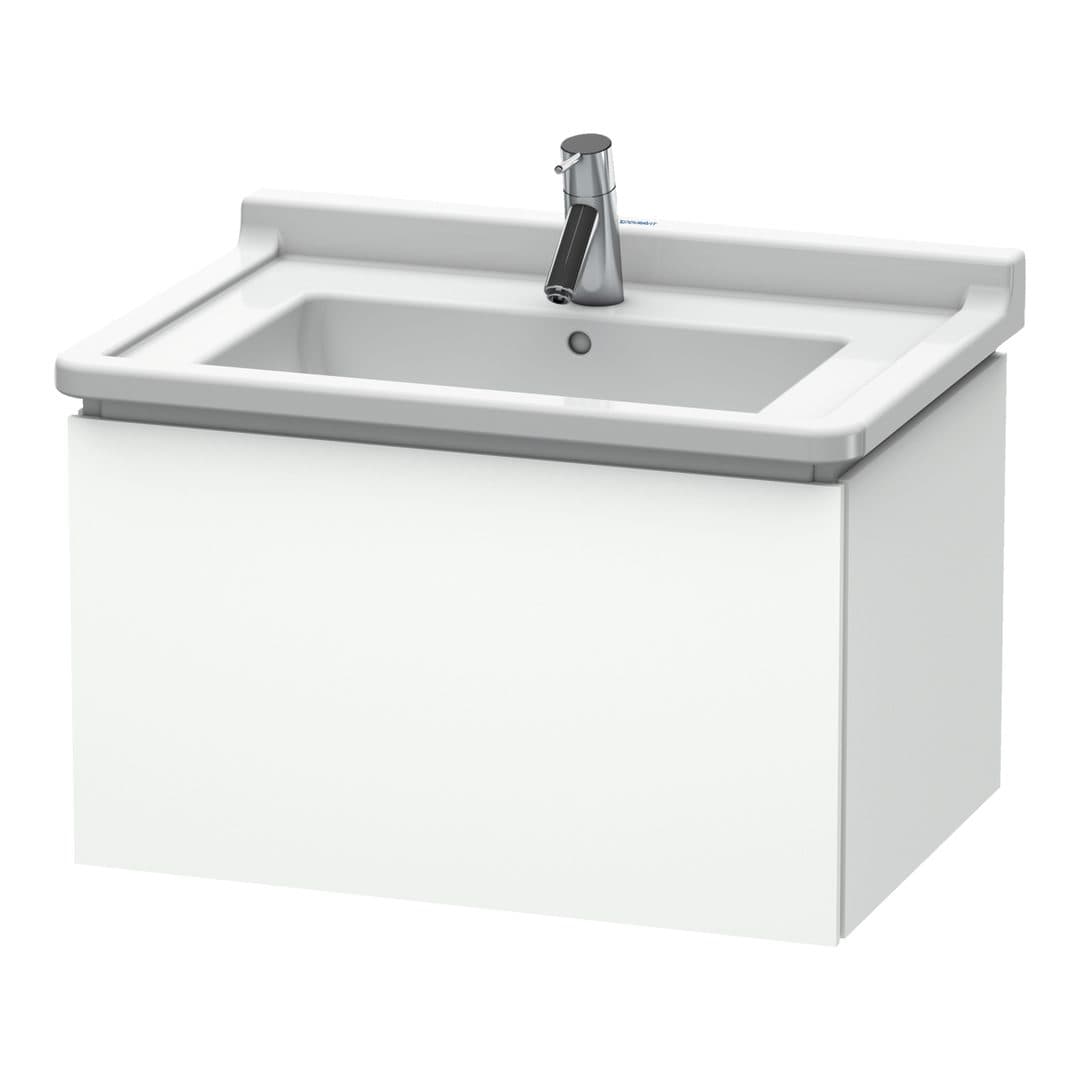 Duravit L-Cube – Έπιπλο Νιπτήρα – 670 mm, 1 συρτάρι, νιπτήρας κέντρο – White Super Matt, Decor (LC616408484)