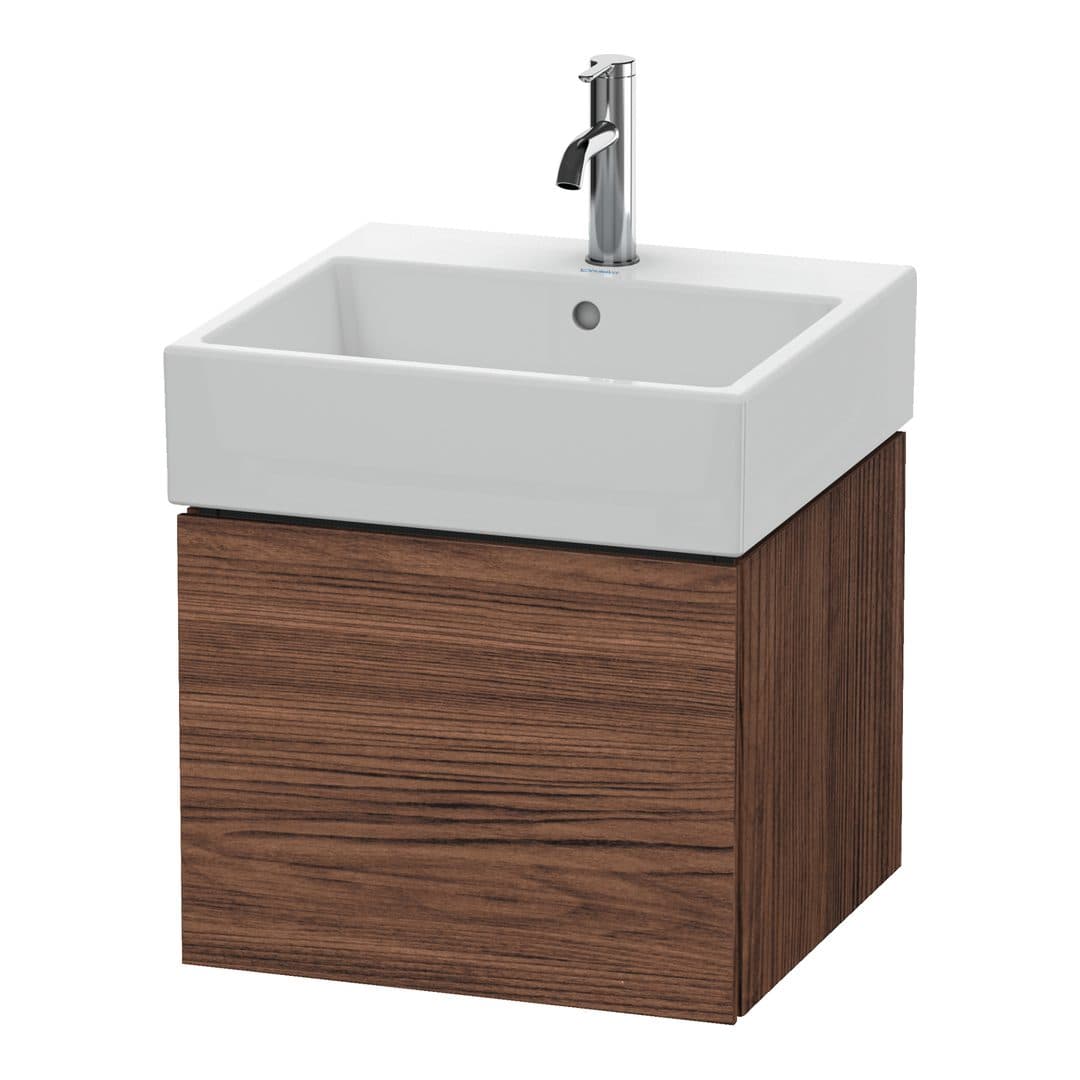 Duravit L-Cube – Έπιπλο Νιπτήρα – 484 mm, 1 συρτάρι, νιπτήρας κέντρο – Walnut dark Matt, Decor (LC617402121)