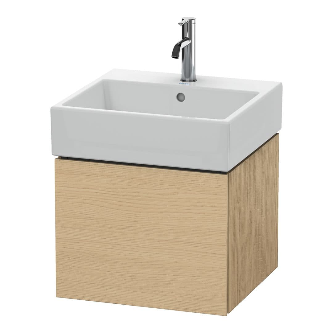 Duravit L-Cube – Έπιπλο Νιπτήρα – 484 mm, 1 συρτάρι, νιπτήρας κέντρο – Natural oak, Decor (LC617403030)
