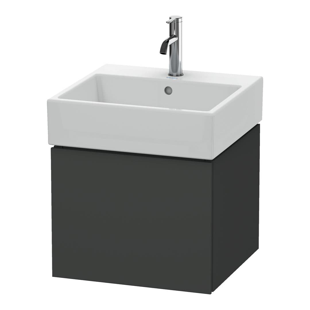 Duravit L-Cube – Έπιπλο Νιπτήρα – 484 mm, 1 συρτάρι, νιπτήρας κέντρο – Graphite Matt, Decor (LC617404949)