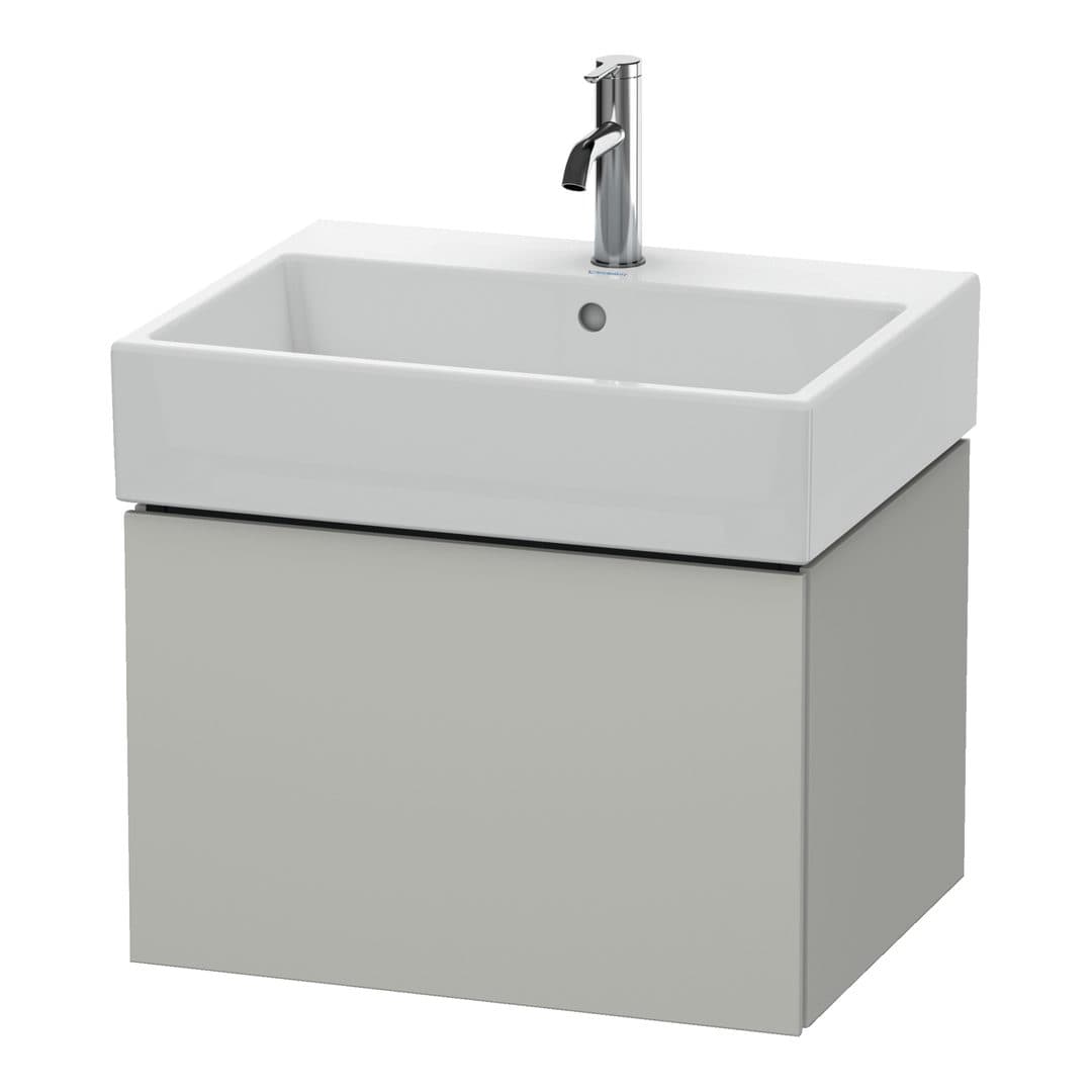 Duravit L-Cube – Έπιπλο Νιπτήρα – 584 mm, 1 συρτάρι, νιπτήρας κέντρο – Concrete grey Matt, Decor (LC617500707)