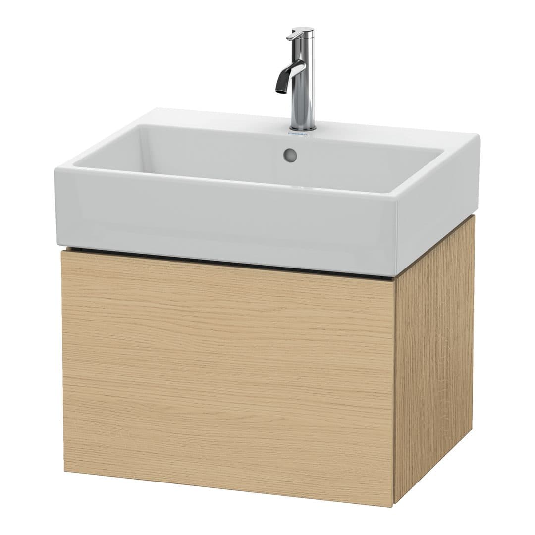 Duravit L-Cube – Έπιπλο Νιπτήρα – 584 mm, 1 συρτάρι, νιπτήρας κέντρο – Natural oak, Decor (LC617503030)