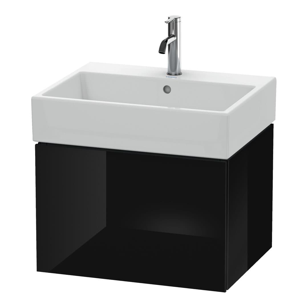 Duravit L-Cube – Έπιπλο Νιπτήρα – 584 mm, 1 συρτάρι, νιπτήρας κέντρο – Black High Gloss, Lacquer (LC617504040)