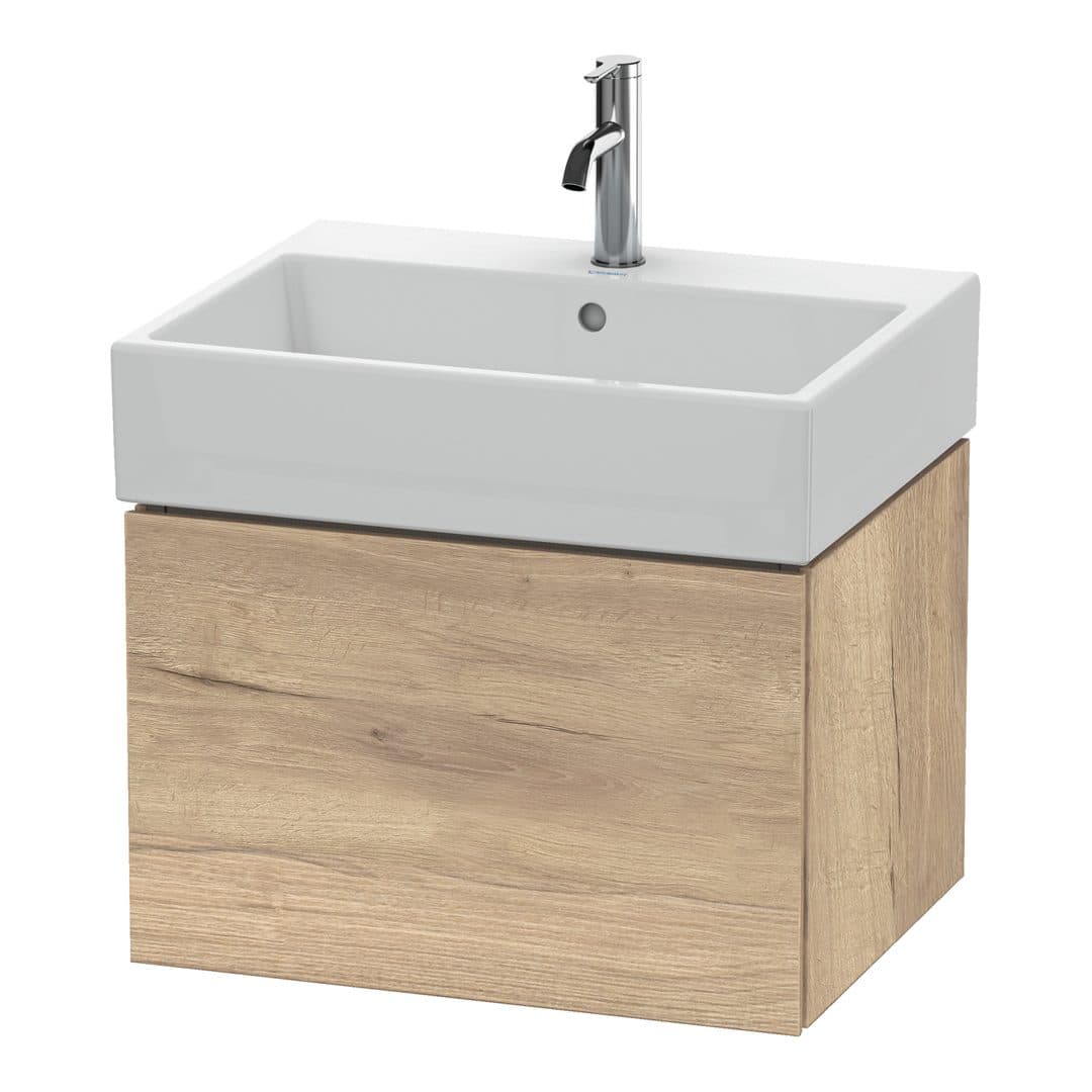 Duravit L-Cube – Έπιπλο Νιπτήρα – 584 mm, 1 συρτάρι, νιπτήρας κέντρο – Marbled Oak Matt, Decor (LC617505555)