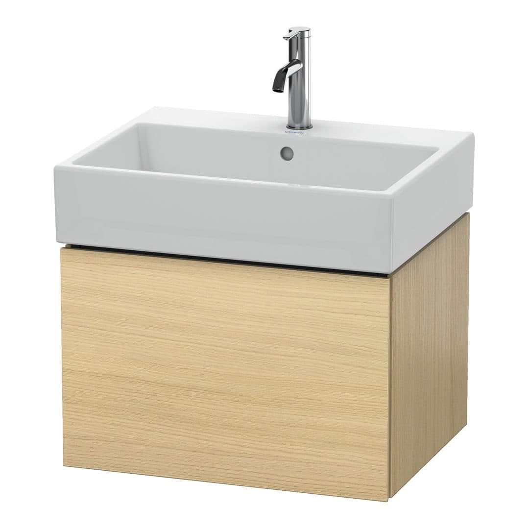 Duravit L-Cube – Έπιπλο Νιπτήρα – 584 mm, 1 συρτάρι, νιπτήρας κέντρο – Mediterranean oak Matt, Real wood veneer (LC617507171)