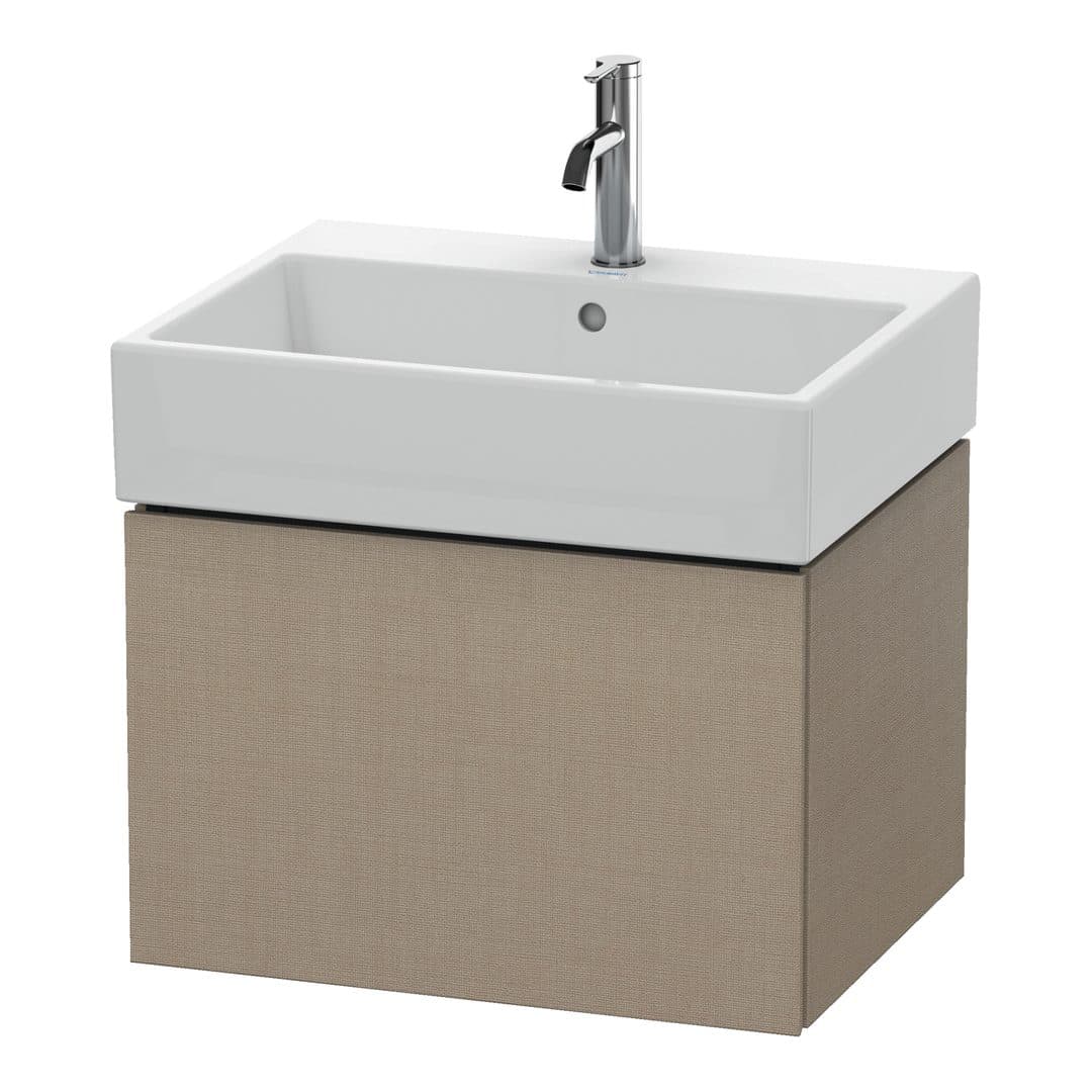 Duravit L-Cube – Έπιπλο Νιπτήρα – 584 mm, 1 συρτάρι, νιπτήρας κέντρο – Linen Matt, Decor (LC617507575)
