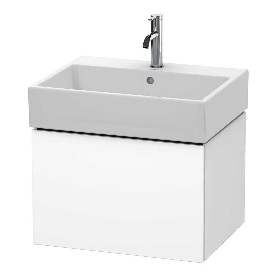 Duravit L-Cube – Έπιπλο Νιπτήρα – 584 mm, 1 συρτάρι, νιπτήρας κέντρο – White Super Matt, Decor (LC617508484)