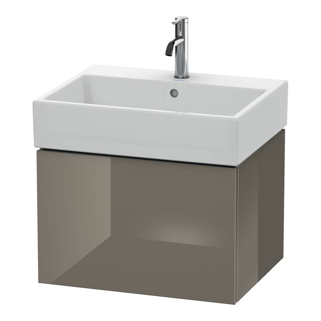 Duravit L-Cube – Έπιπλο Νιπτήρα – 584 mm, 1 συρτάρι, νιπτήρας κέντρο – Flannel Grey High Gloss, Lacquer (LC617508989)