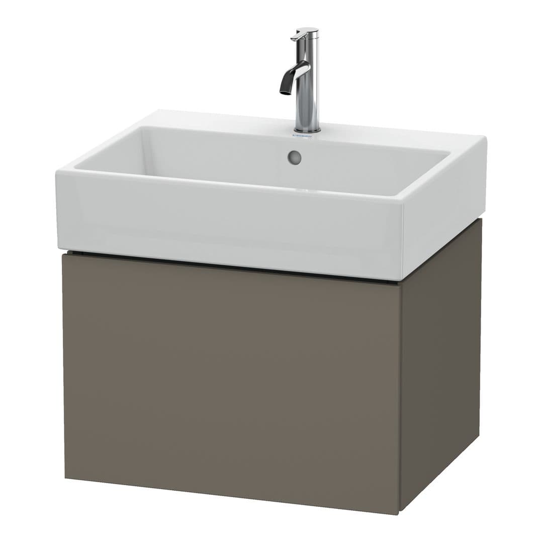 Duravit L-Cube – Έπιπλο Νιπτήρα – 584 mm, 1 συρτάρι, νιπτήρας κέντρο – Flannel Grey Satin Matt, Lacquer (LC617509090)