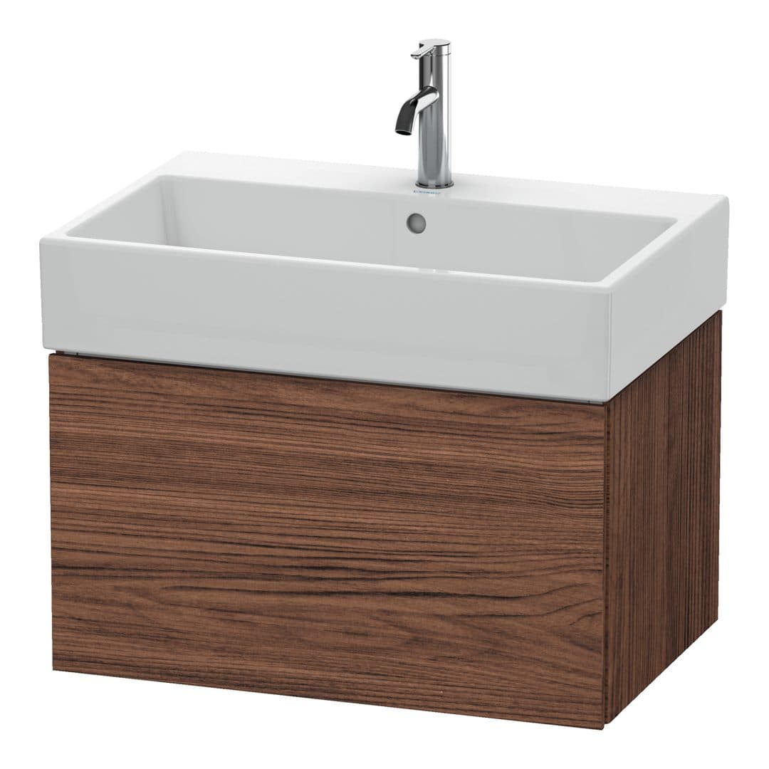 Duravit L-Cube – Έπιπλο Νιπτήρα – 684 mm, 1 συρτάρι, νιπτήρας κέντρο – Walnut dark Matt, Decor (LC617602121)