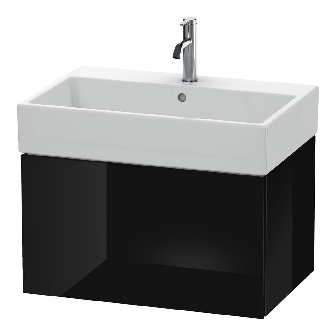 Duravit L-Cube – Έπιπλο Νιπτήρα – 684 mm, 1 συρτάρι, νιπτήρας κέντρο – Black High Gloss, Lacquer (LC617604040)