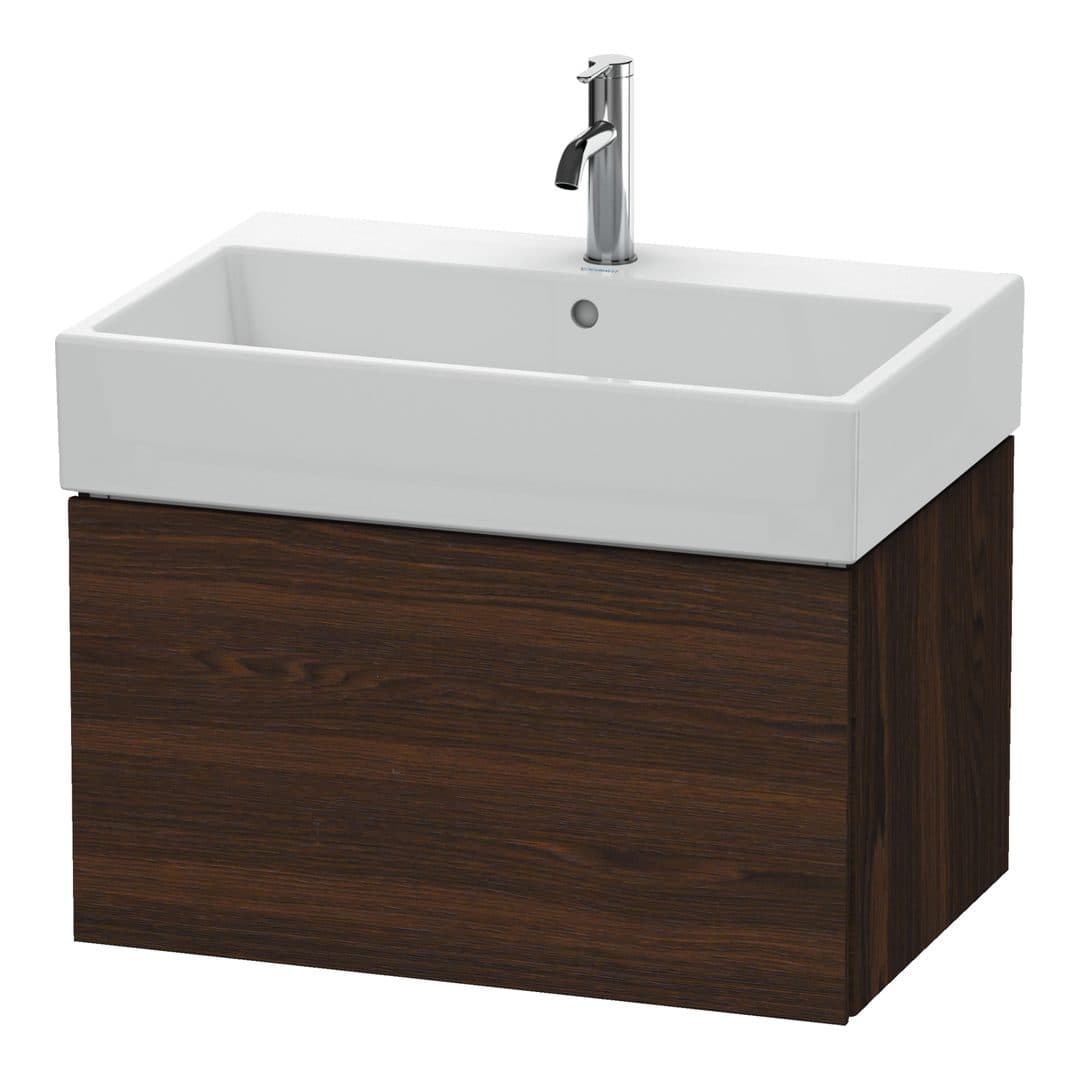 Duravit L-Cube – Έπιπλο Νιπτήρα – 684 mm, 1 συρτάρι, νιπτήρας κέντρο – Brushed walnut Matt, Real wood veneer (LC617606969)