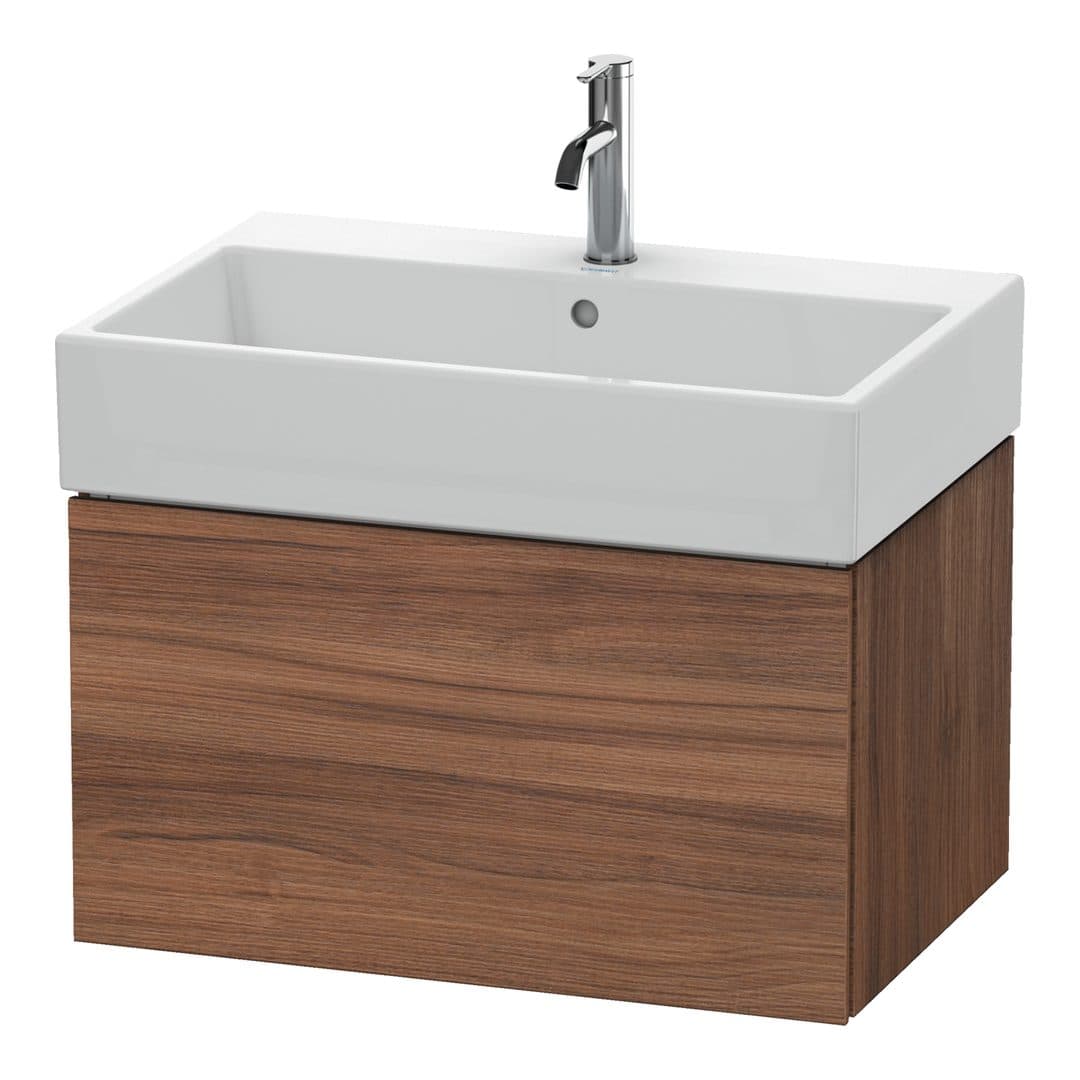 Duravit L-Cube – Έπιπλο Νιπτήρα – 684 mm, 1 συρτάρι, νιπτήρας κέντρο – Walnut Matt, Decor (LC617607979)