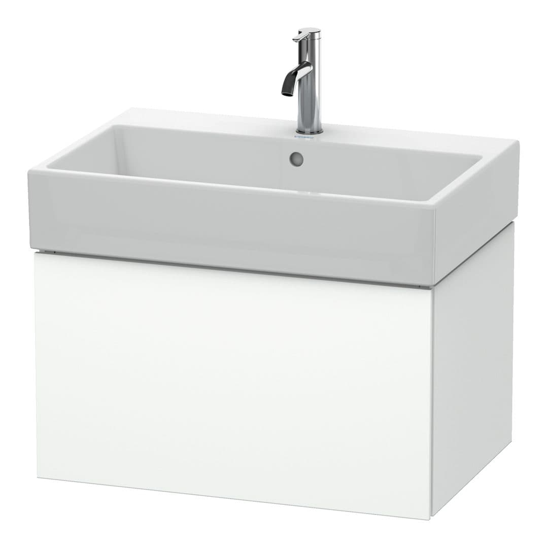 Duravit L-Cube – Έπιπλο Νιπτήρα – 684 mm, 1 συρτάρι, νιπτήρας κέντρο – White Super Matt, Decor (LC617608484)