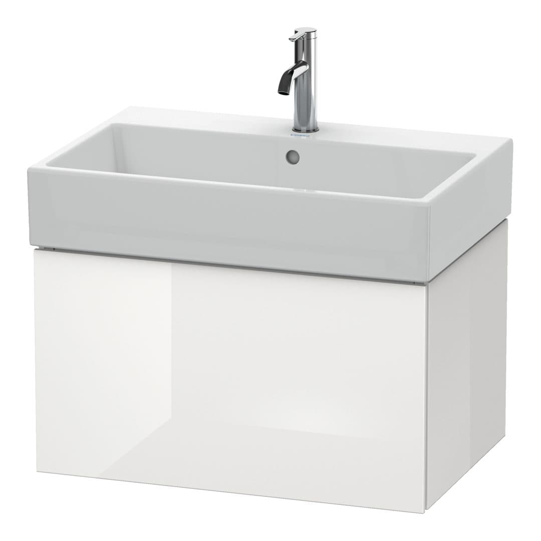 Duravit L-Cube – Έπιπλο Νιπτήρα – 684 mm, 1 συρτάρι, νιπτήρας κέντρο – White High Gloss, Lacquer (LC617608585)