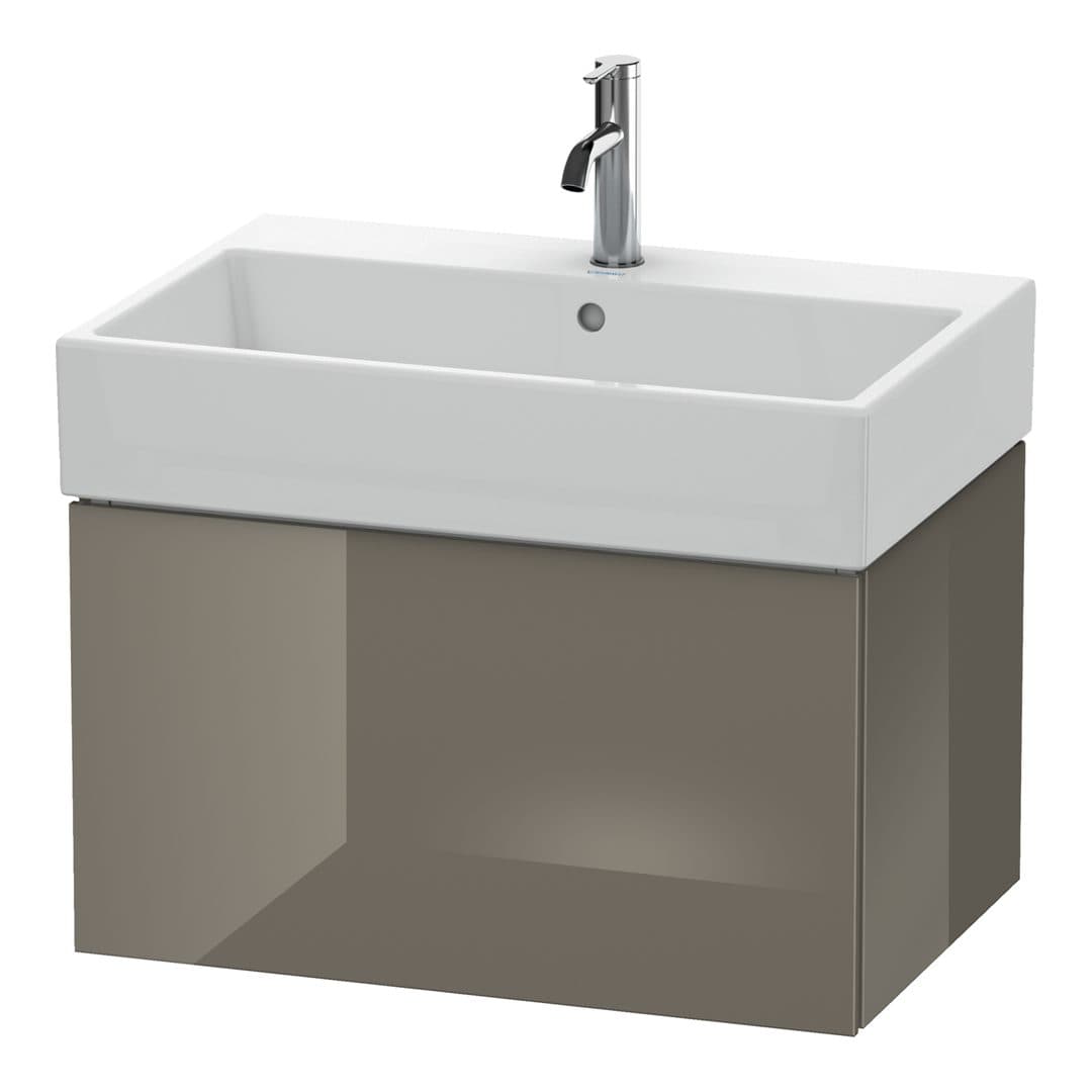 Duravit L-Cube – Έπιπλο Νιπτήρα – 684 mm, 1 συρτάρι, νιπτήρας κέντρο – Flannel Grey High Gloss, Lacquer (LC617608989)