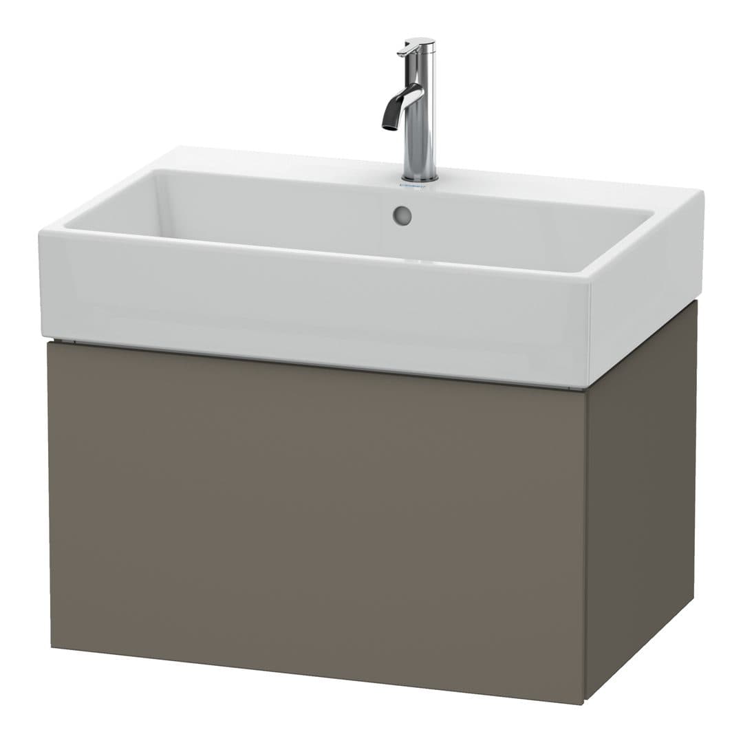 Duravit L-Cube – Έπιπλο Νιπτήρα – 684 mm, 1 συρτάρι, νιπτήρας κέντρο – Flannel Grey Satin Matt, Lacquer (LC617609090)