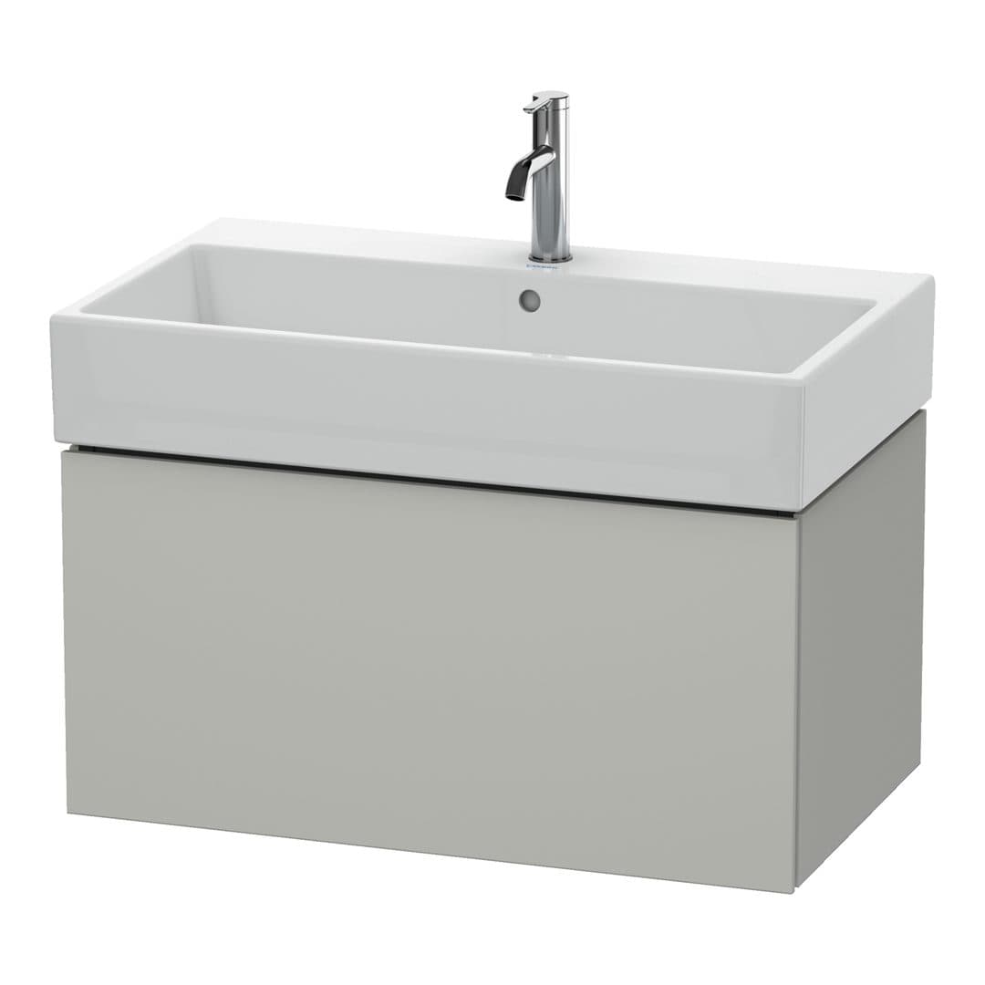 Duravit L-Cube – Έπιπλο Νιπτήρα – 784 mm, 1 συρτάρι, νιπτήρας κέντρο – Concrete grey Matt, Decor (LC617700707)