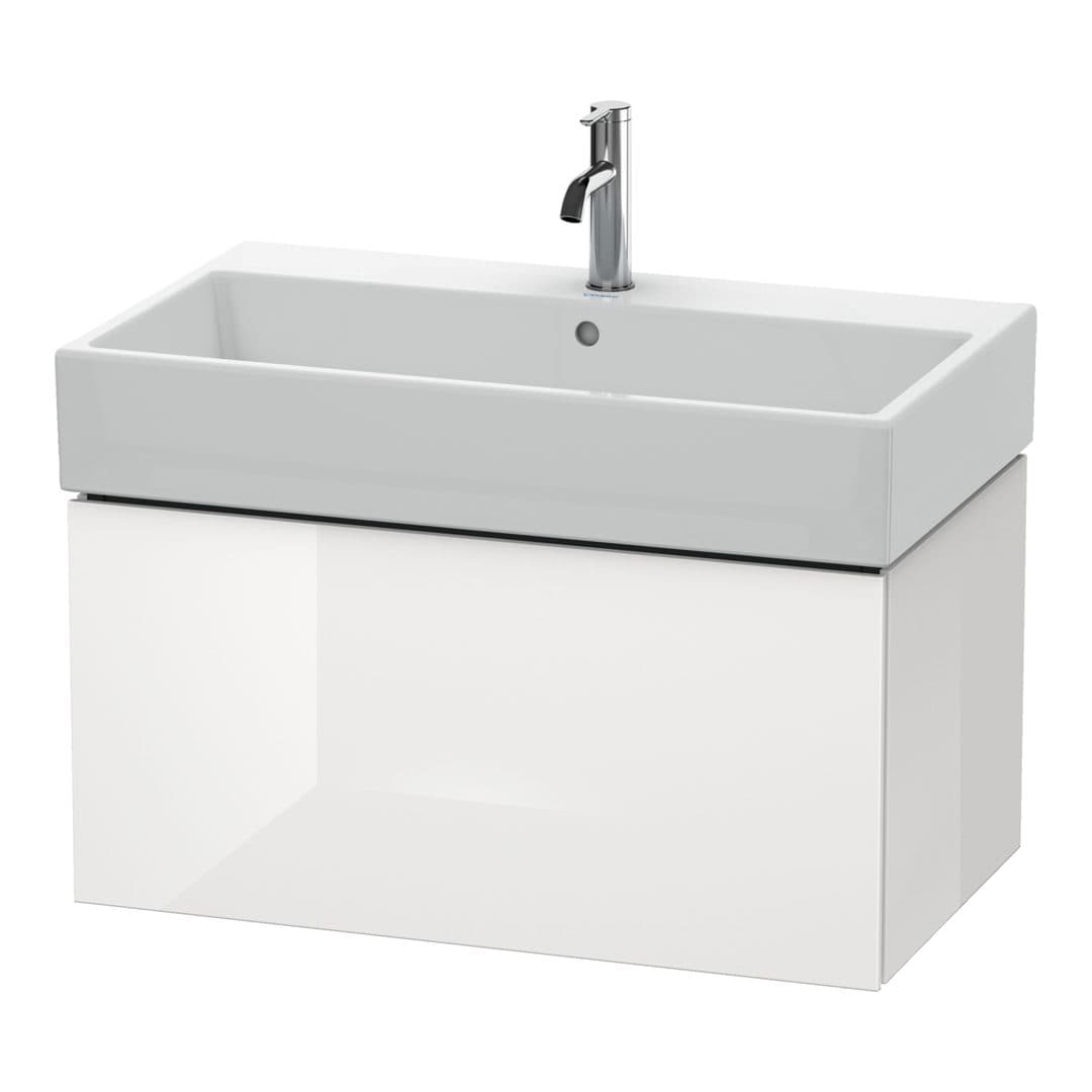 Duravit L-Cube – Έπιπλο Νιπτήρα – 784 mm, 1 συρτάρι, νιπτήρας κέντρο – White High Gloss, Decor (LC617702222)