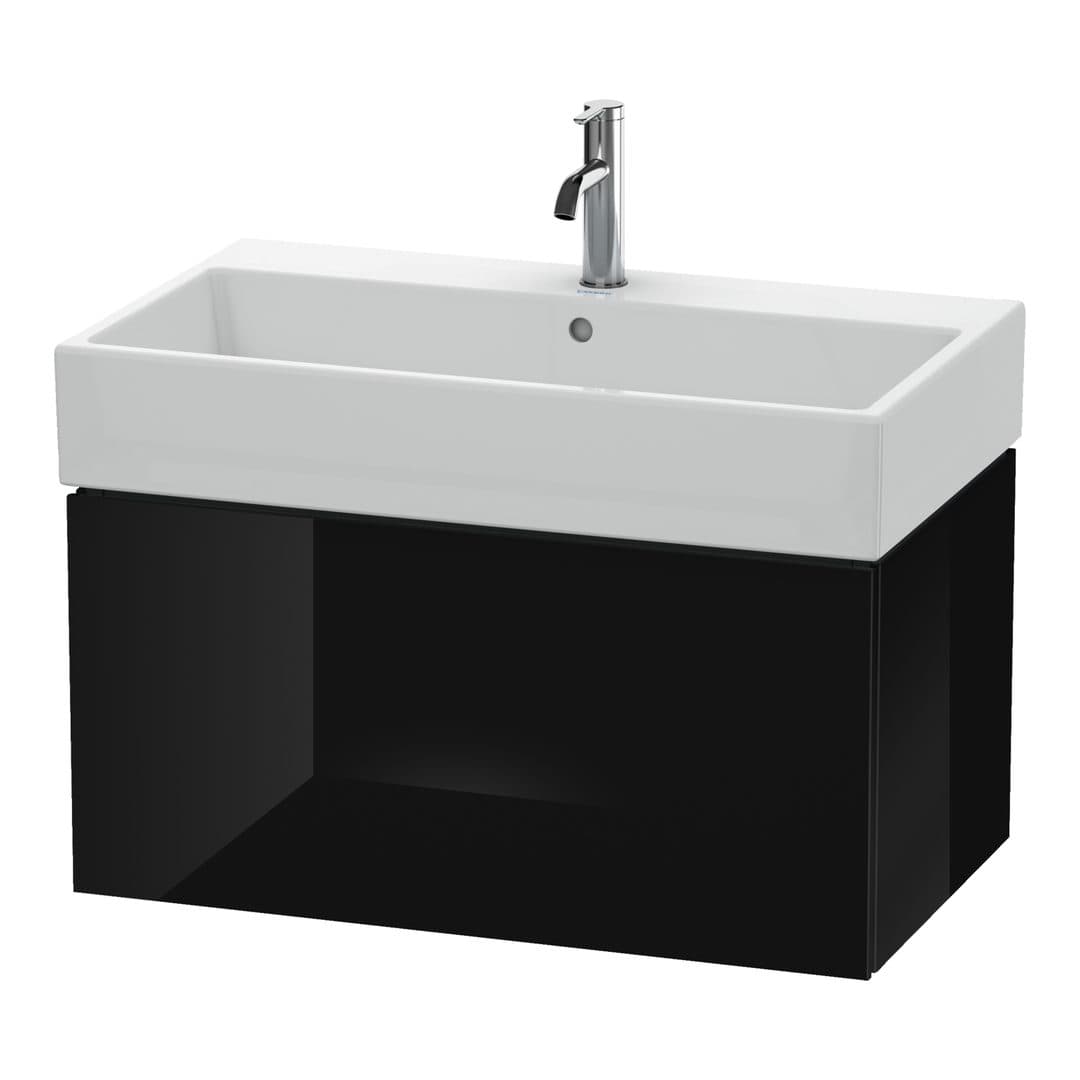 Duravit L-Cube – Έπιπλο Νιπτήρα – 784 mm, 1 συρτάρι, νιπτήρας κέντρο – Black High Gloss, Lacquer (LC617704040)