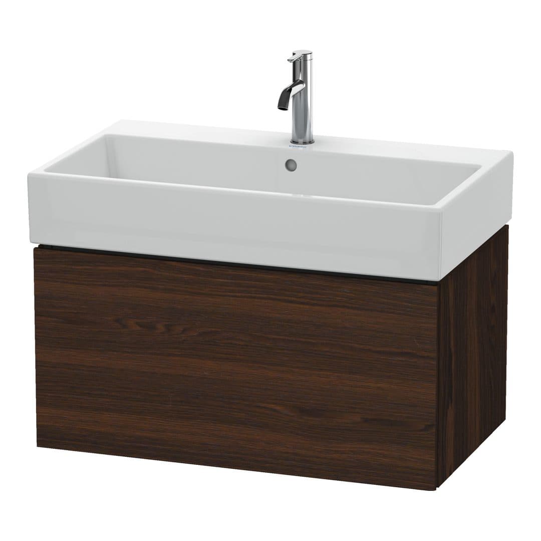 Duravit L-Cube – Έπιπλο Νιπτήρα – 784 mm, 1 συρτάρι, νιπτήρας κέντρο – Brushed walnut Matt, Real wood veneer (LC617706969)