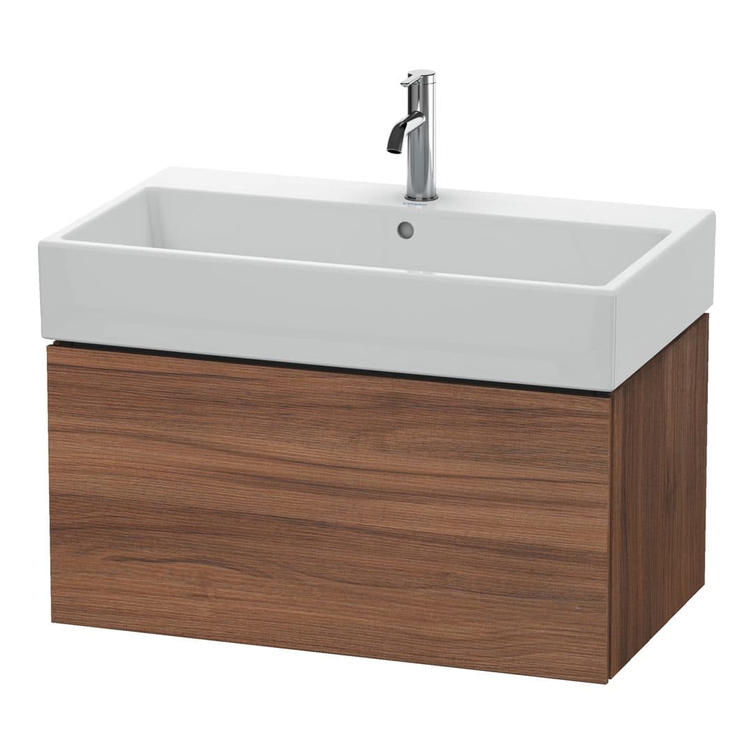 Duravit L-Cube – Έπιπλο Νιπτήρα – 784 mm, 1 συρτάρι, νιπτήρας κέντρο – Walnut Matt, Decor (LC617707979)