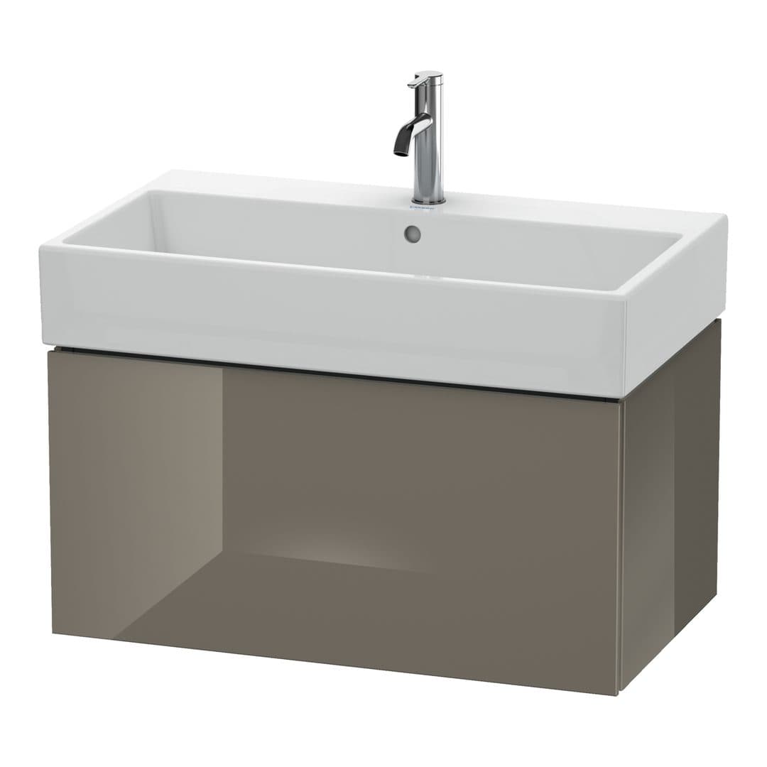 Duravit L-Cube – Έπιπλο Νιπτήρα – 784 mm, 1 συρτάρι, νιπτήρας κέντρο – Flannel Grey High Gloss, Lacquer (LC617708989)