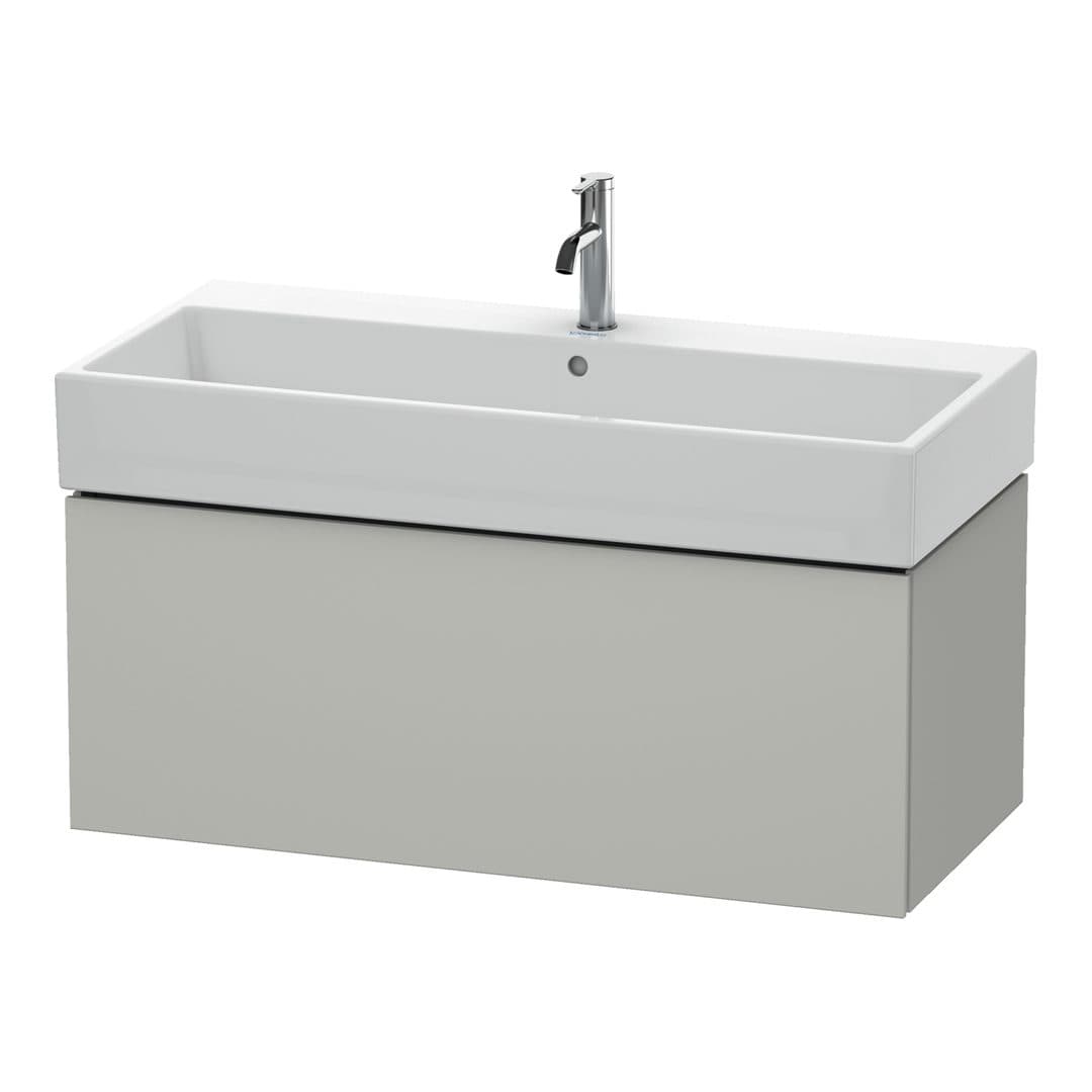 Duravit L-Cube – Έπιπλο Νιπτήρα – 984 mm, 1 συρτάρι, νιπτήρας κέντρο – Concrete grey Matt, Decor (LC617800707)