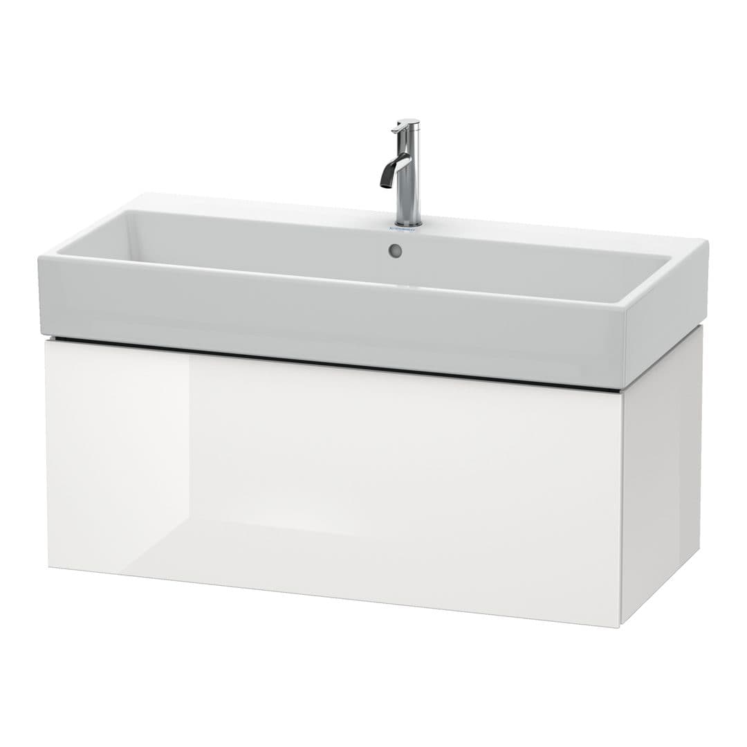 Duravit L-Cube – Έπιπλο Νιπτήρα – 984 mm, 1 συρτάρι, νιπτήρας κέντρο – White High Gloss, Decor (LC617802222)
