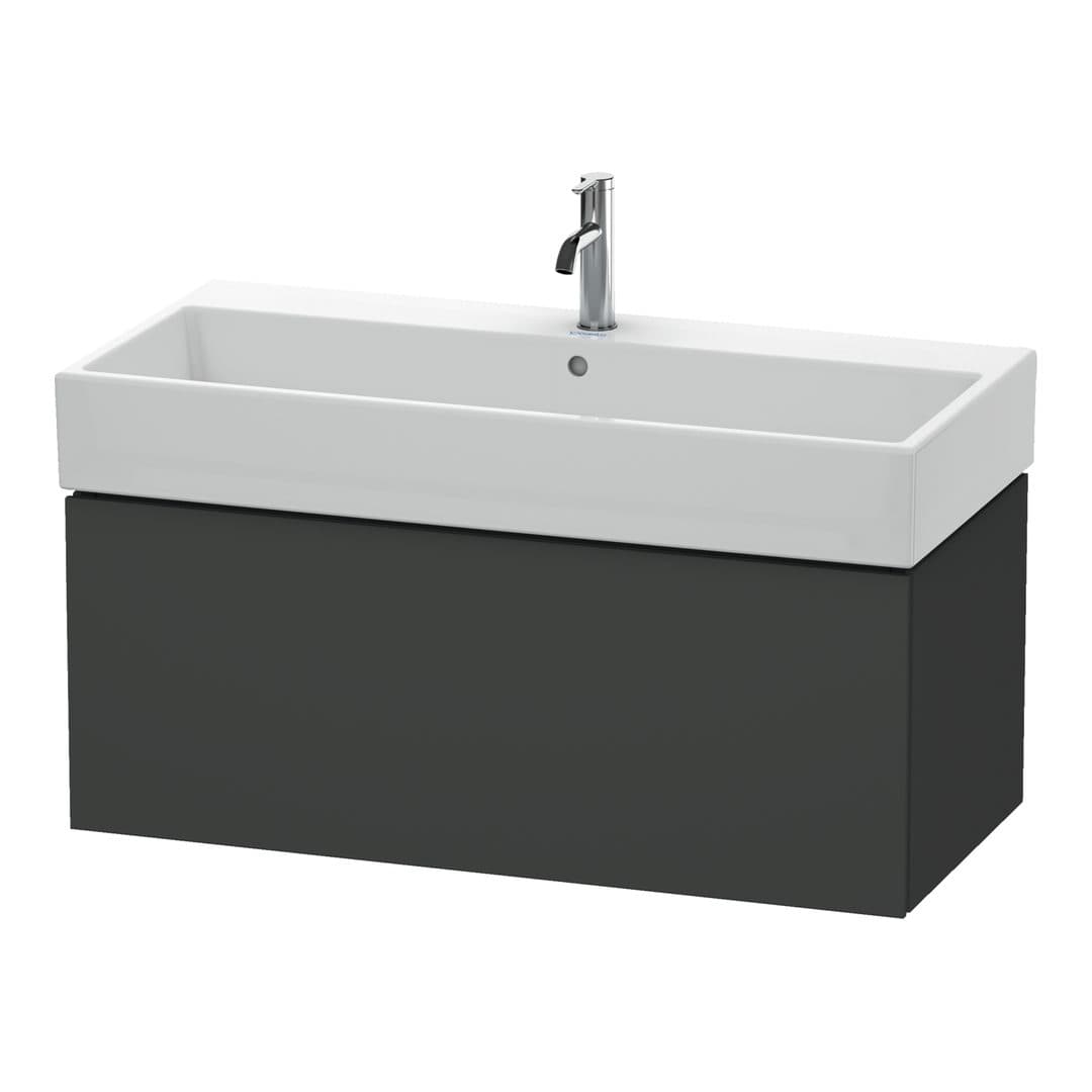 Duravit L-Cube – Έπιπλο Νιπτήρα – 984 mm, 1 συρτάρι, νιπτήρας κέντρο – Graphite Matt, Decor (LC617804949)