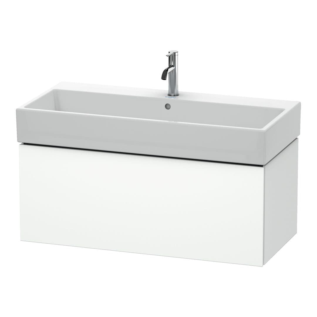 Duravit L-Cube – Έπιπλο Νιπτήρα – 984 mm, 1 συρτάρι, νιπτήρας κέντρο – White Super Matt, Decor (LC617808484)