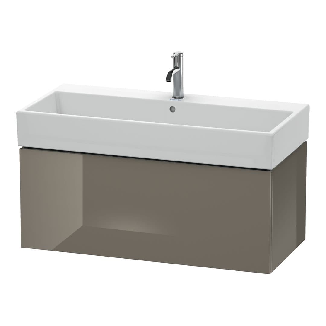 Duravit L-Cube – Έπιπλο Νιπτήρα – 984 mm, 1 συρτάρι, νιπτήρας κέντρο – Flannel Grey High Gloss, Lacquer (LC617808989)