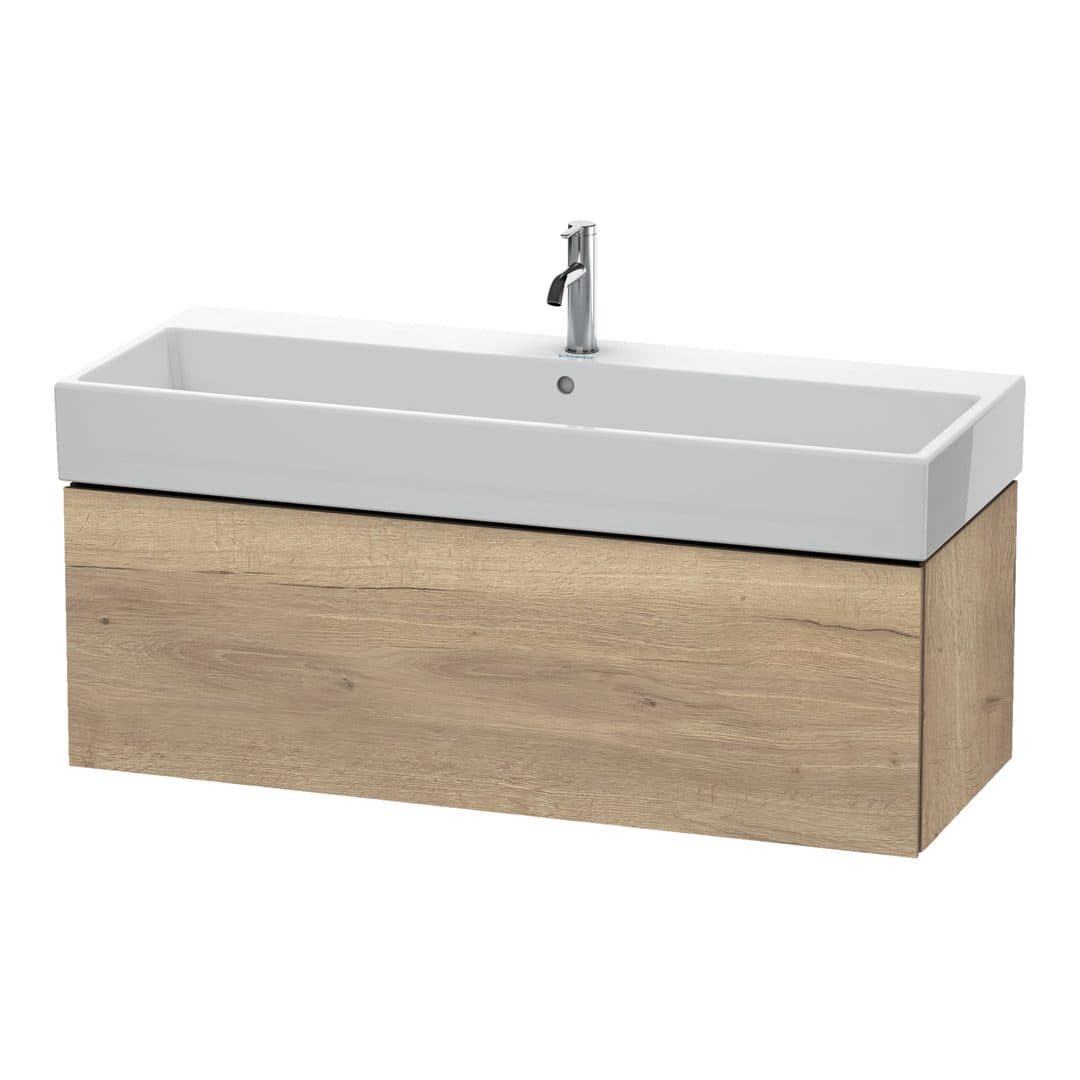 Duravit L-Cube – Έπιπλο Νιπτήρα – 1184 mm, 1 συρτάρι, νιπτήρας κέντρο – Marbled Oak Matt, Decor (LC617905555)