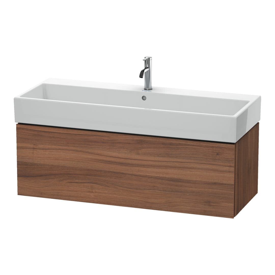 Duravit L-Cube – Έπιπλο Νιπτήρα – 1184 mm, 1 συρτάρι, νιπτήρας κέντρο – Walnut Matt, Decor (LC617907979)
