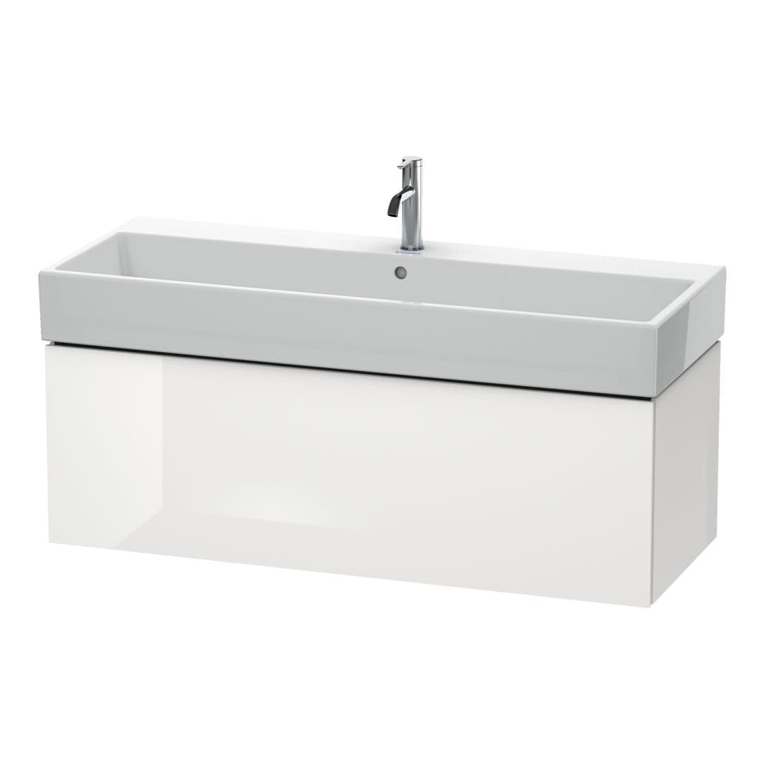 Duravit L-Cube – Έπιπλο Νιπτήρα – 1184 mm, 1 συρτάρι, νιπτήρας κέντρο – White High Gloss, Lacquer (LC617908585)