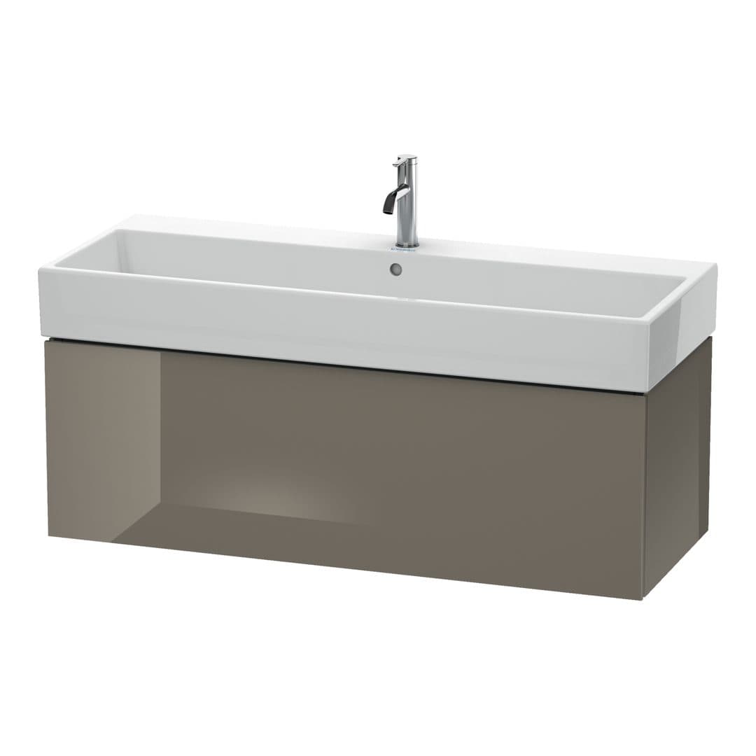 Duravit L-Cube – Έπιπλο Νιπτήρα – 1184 mm, 1 συρτάρι, νιπτήρας κέντρο – Flannel Grey High Gloss, Lacquer (LC617908989)