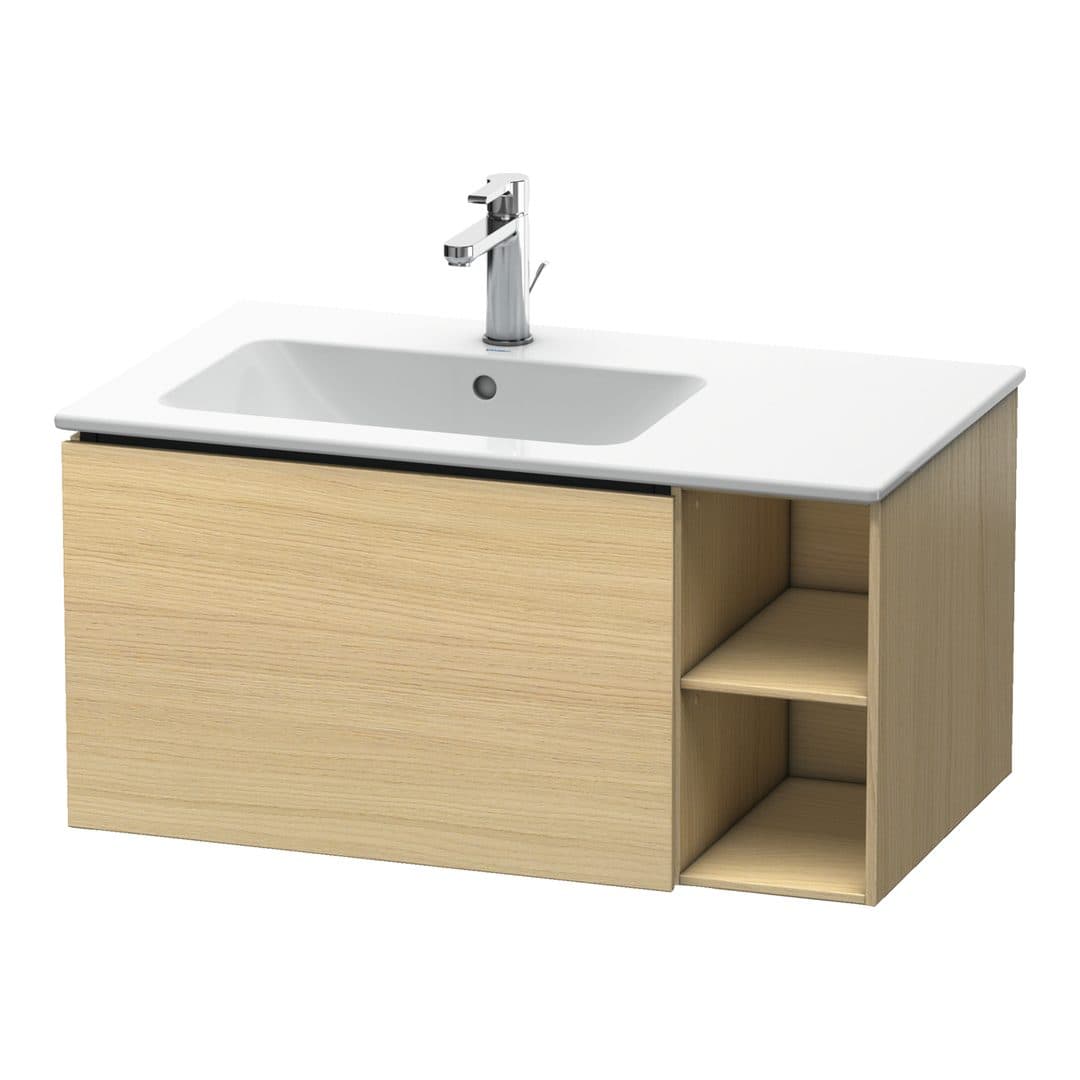 Duravit L-Cube – Έπιπλο Νιπτήρα – 820 mm, 1 συρτάρι, νιπτήρας αριστερά – Mediterranean oak Matt, Real wood veneer (LC619107171)