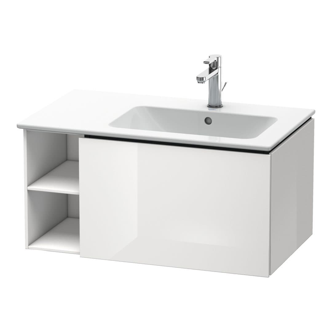 Duravit L-Cube – Έπιπλο Νιπτήρα – 820 mm, 1 συρτάρι, νιπτήρας δεξιά – White High Gloss, Decor (LC619202222)