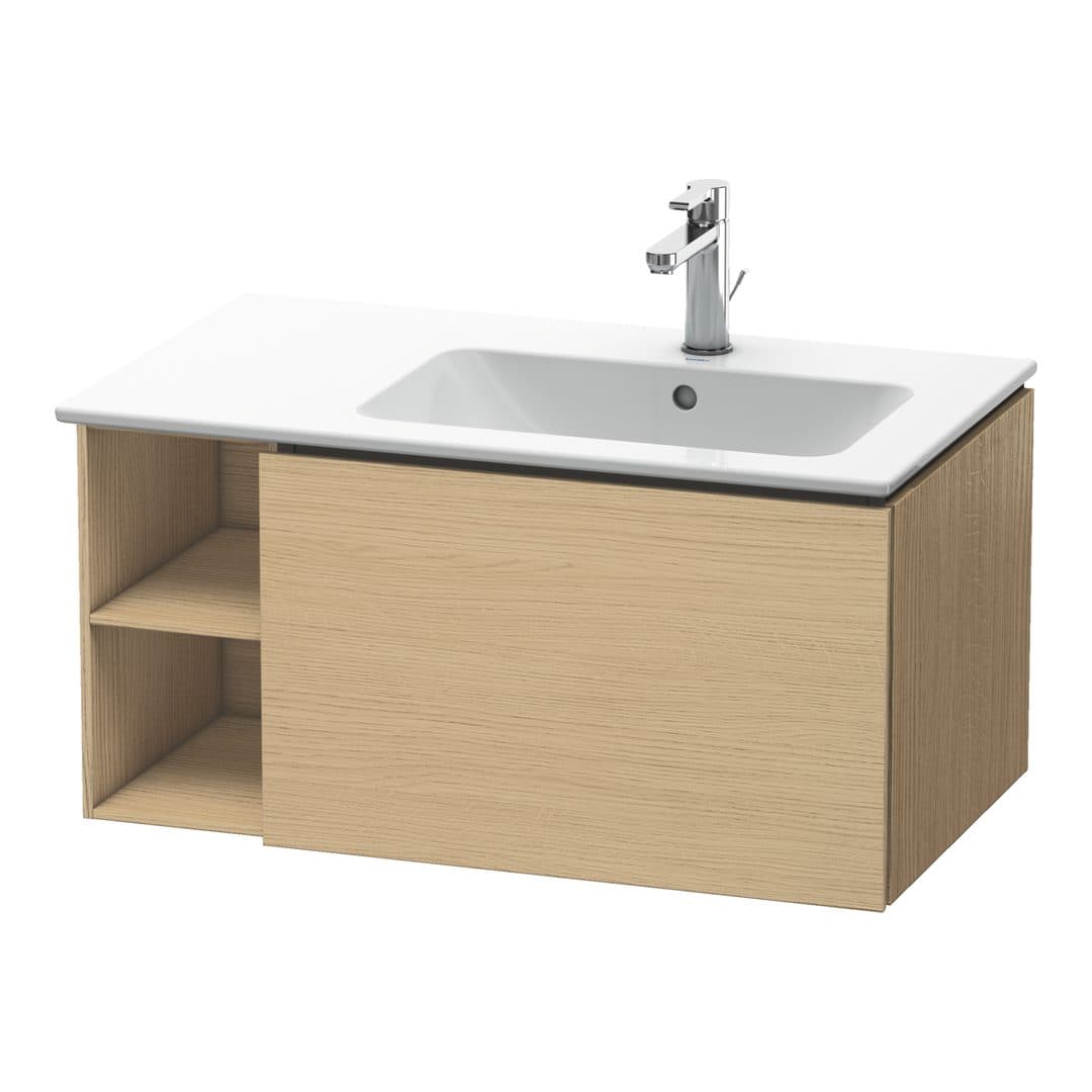 Duravit L-Cube – Έπιπλο Νιπτήρα – 820 mm, 1 συρτάρι, νιπτήρας δεξιά – Natural oak, Decor (LC619203030)