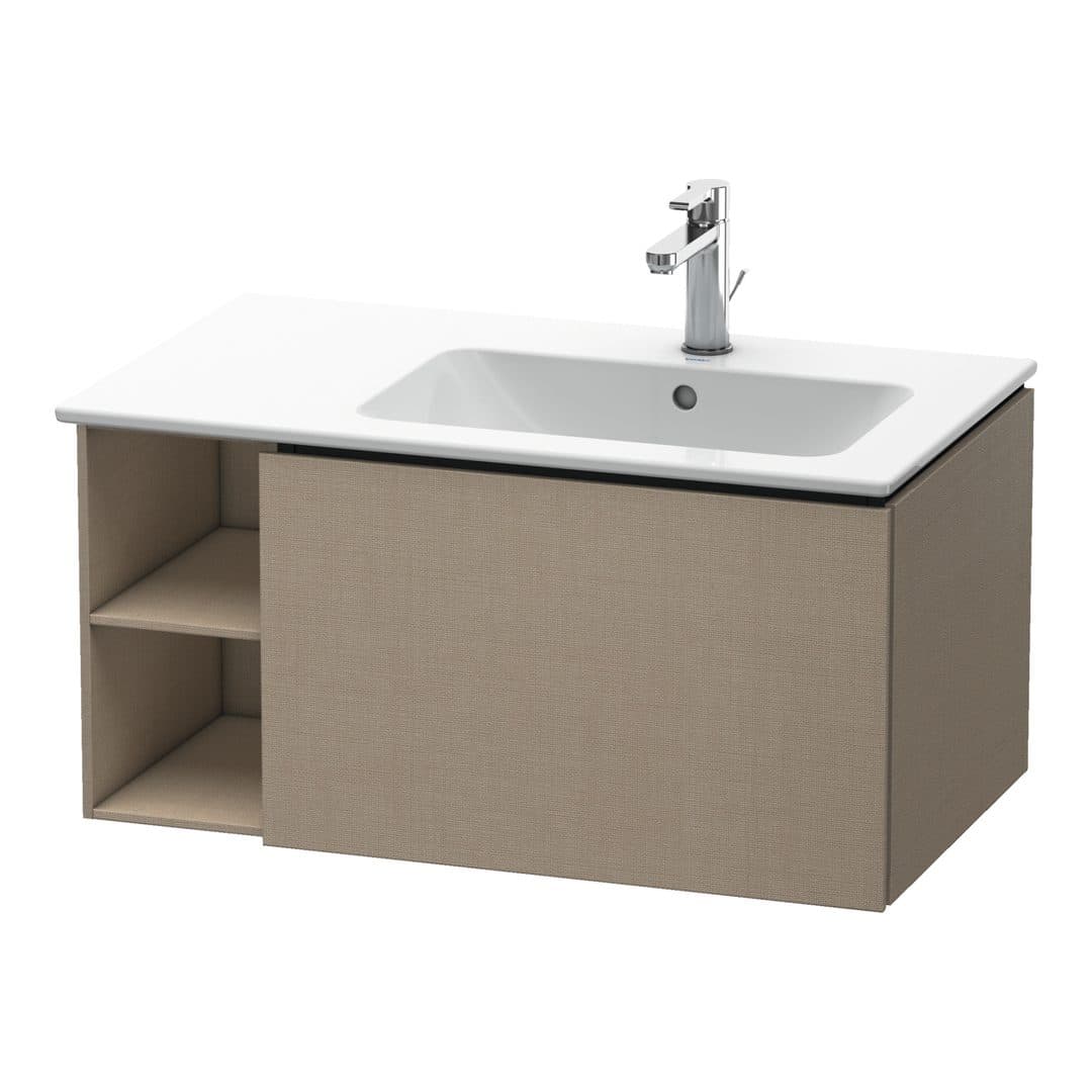 Duravit L-Cube – Έπιπλο Νιπτήρα – 820 mm, 1 συρτάρι, νιπτήρας δεξιά – Linen Matt, Decor (LC619207575)