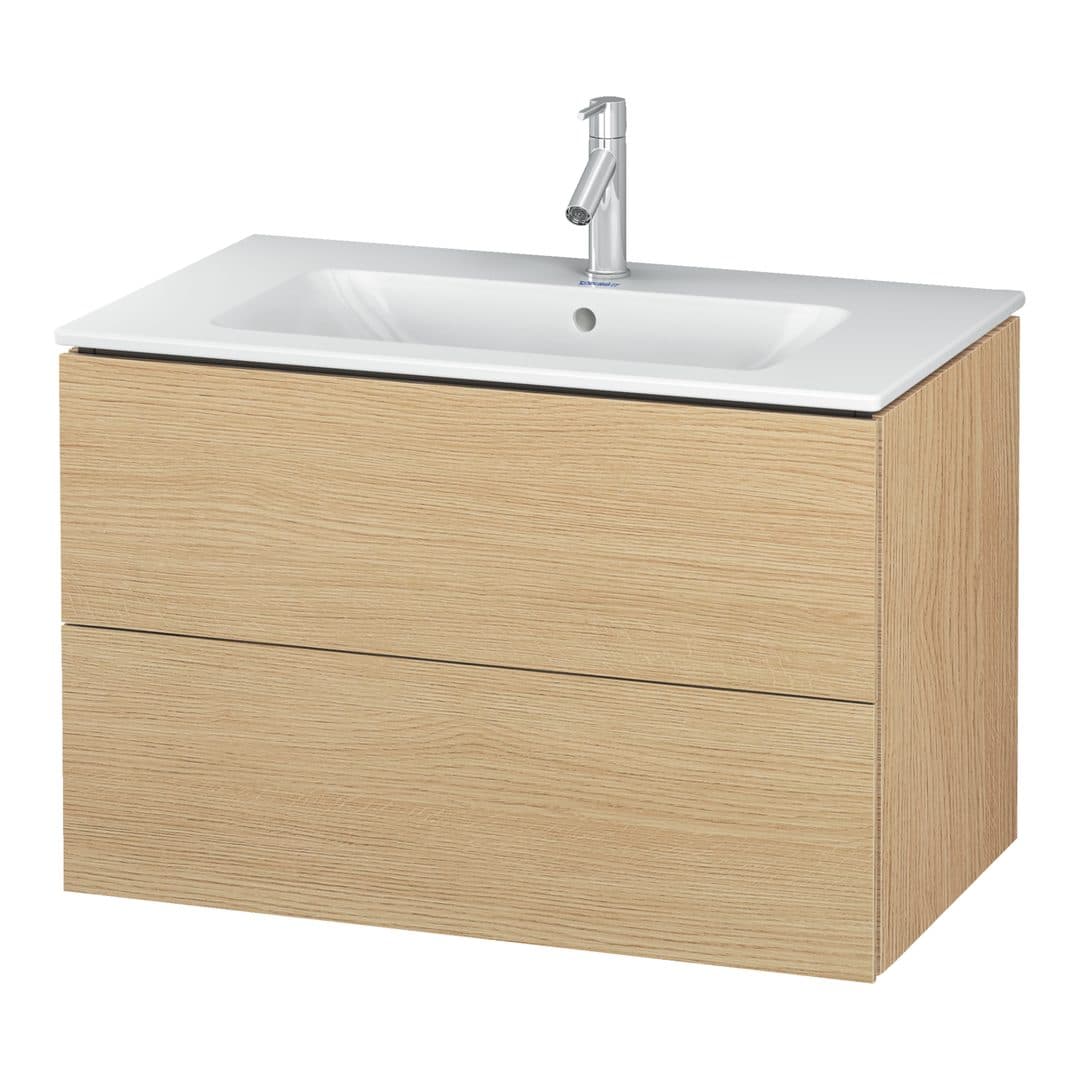 Duravit L-Cube – Έπιπλο Νιπτήρα – 820 mm, 2 συρτάρια, νιπτήρας κέντρο, 820 x 481 x 550 mm – Natural oak, Decor (LC624103030)
