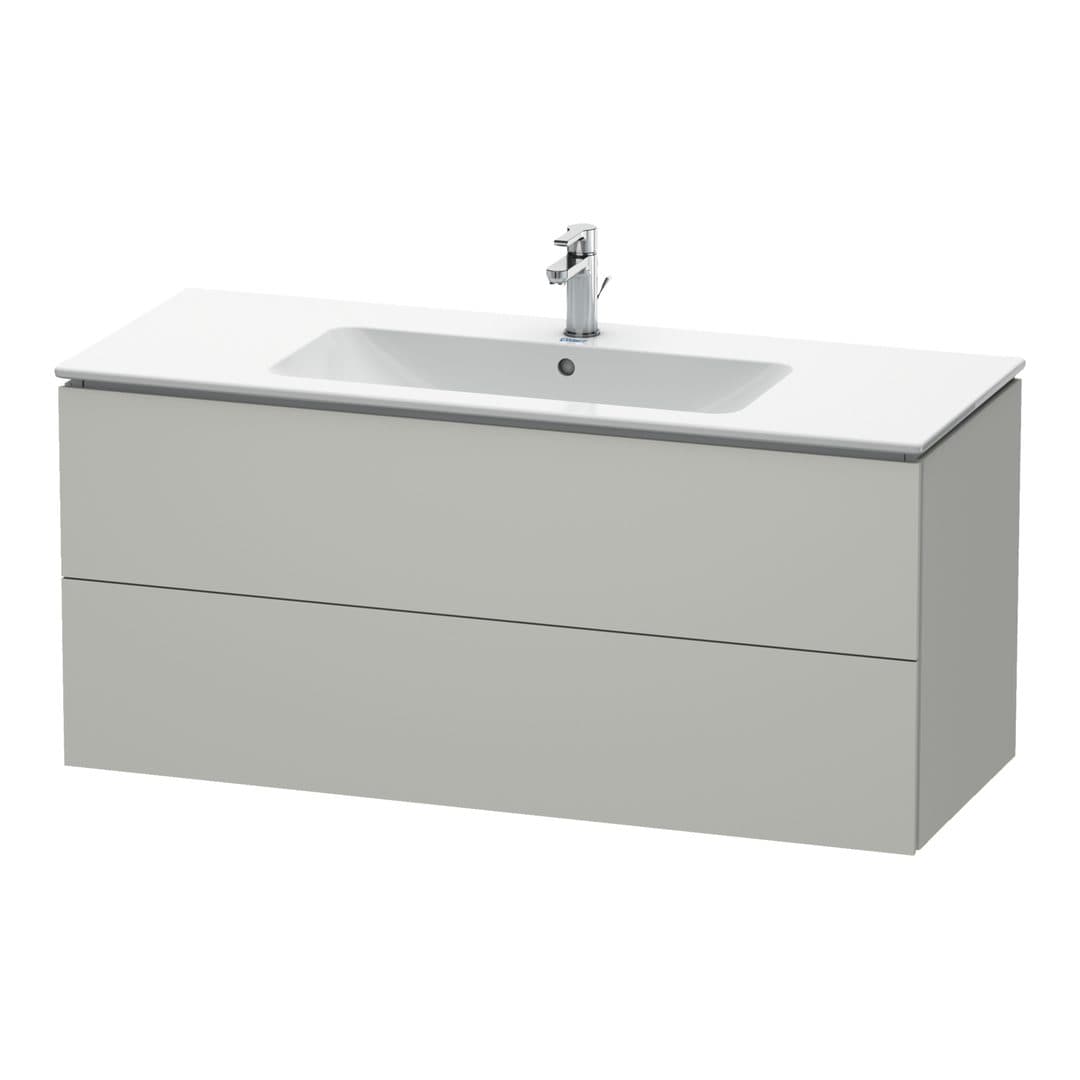 Duravit L-Cube – Έπιπλο Νιπτήρα – 1220 mm, 2 συρτάρια, νιπτήρας κέντρο, 1220 x 481 x 550 mm – Concrete grey Matt, Decor (LC624300707)
