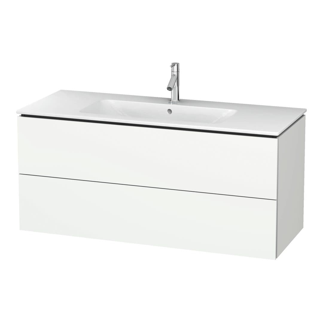Duravit L-Cube – Έπιπλο Νιπτήρα – 1220 mm, 2 συρτάρια, νιπτήρας κέντρο, 1220 x 481 x 550 mm – White Super Matt, Decor (LC624308484)