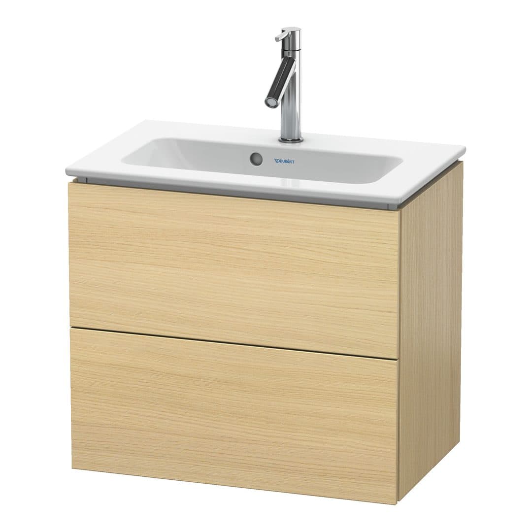 Duravit L-Cube – Έπιπλο Νιπτήρα – 620 mm, 2 συρτάρια, νιπτήρας κέντρο, Compact, 620 x 391 x 550 mm – Mediterranean oak Matt, Real wood veneer (LC625607171)