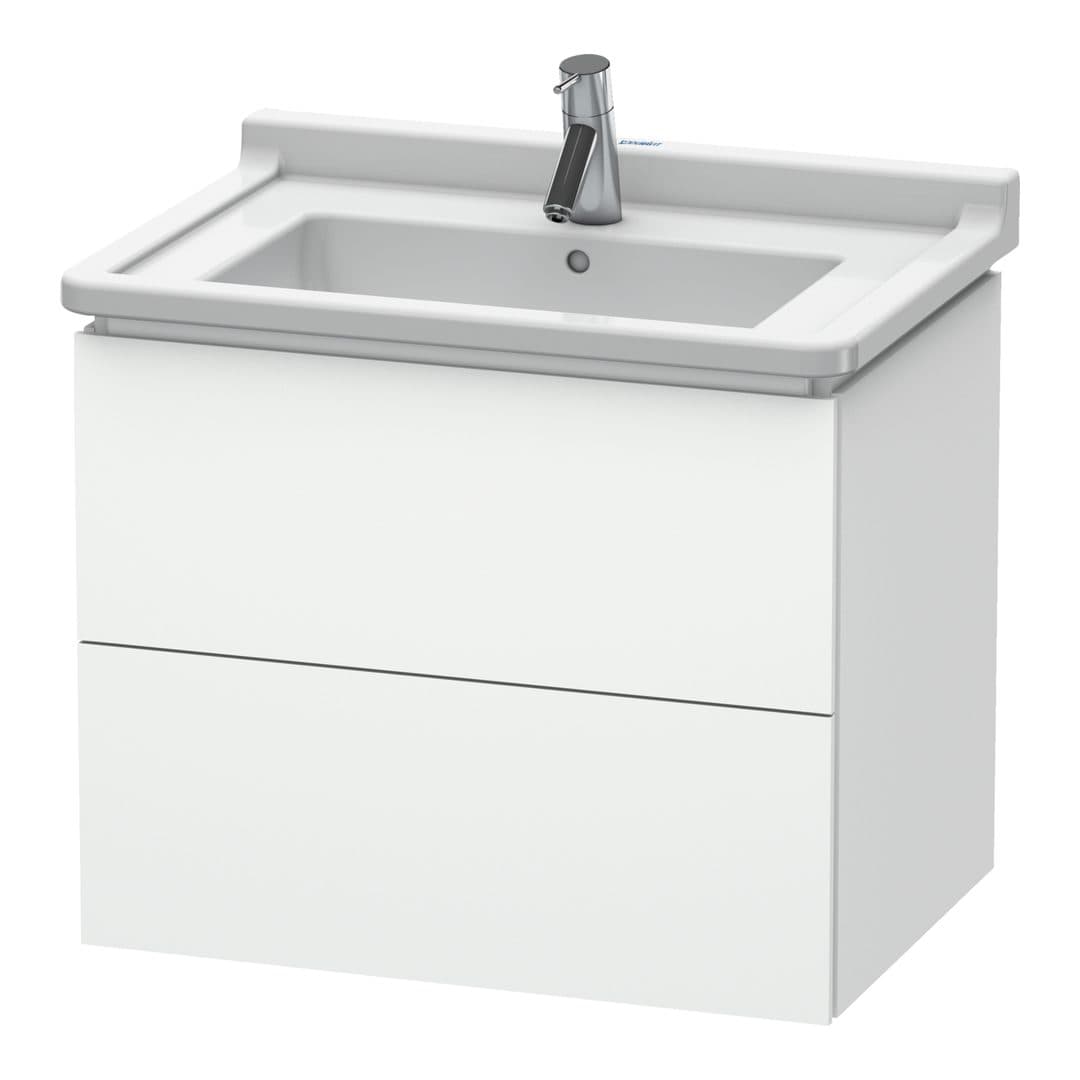 Duravit L-Cube – Έπιπλο Νιπτήρα – 670 mm, 2 συρτάρια, νιπτήρας κέντρο – White Matt, Decor (LC626401818)