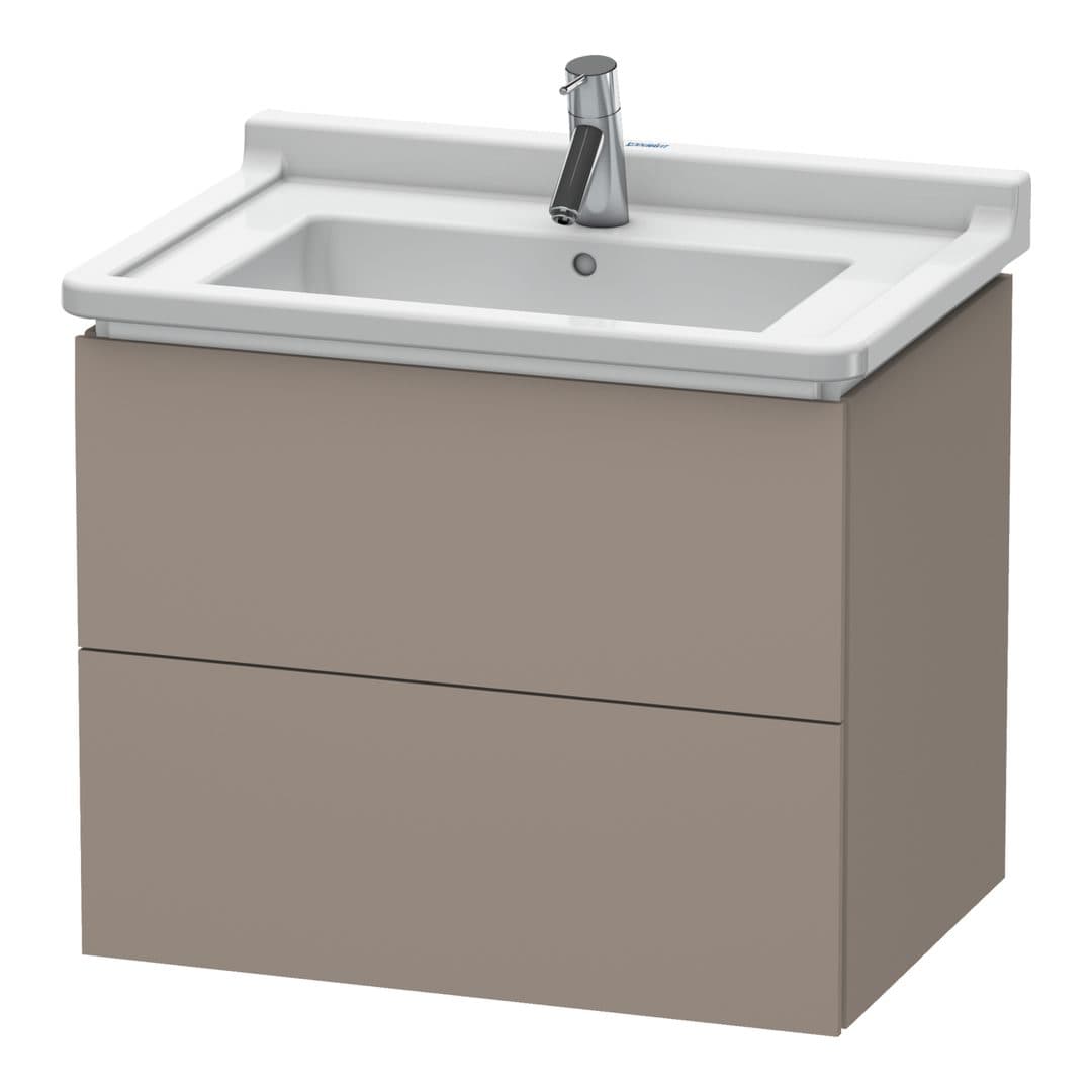 Duravit L-Cube – Έπιπλο Νιπτήρα – 670 mm, 2 συρτάρια, νιπτήρας κέντρο – Basalte Matt, Decor (LC626404343)
