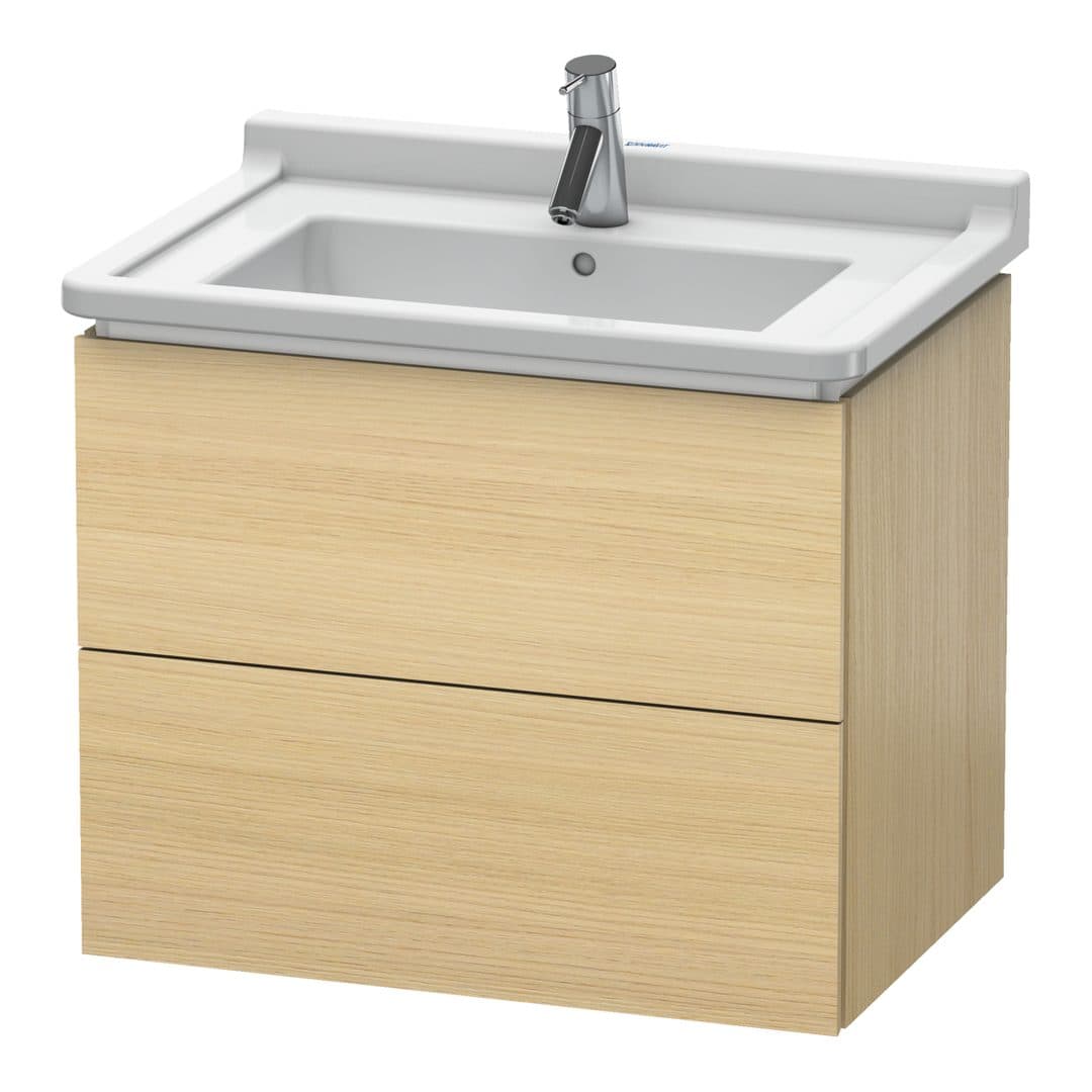 Duravit L-Cube – Έπιπλο Νιπτήρα – 670 mm, 2 συρτάρια, νιπτήρας κέντρο – Mediterranean oak Matt, Real wood veneer (LC626407171)
