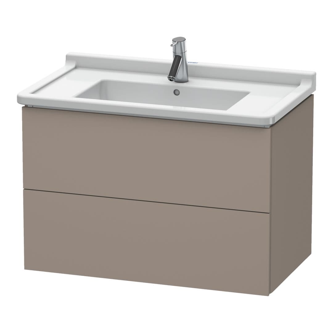 Duravit L-Cube – Έπιπλο Νιπτήρα – 820 mm, 2 συρτάρια, νιπτήρας κέντρο, 820 x 469 x 558 mm – Basalte Matt, Decor (LC626504343)