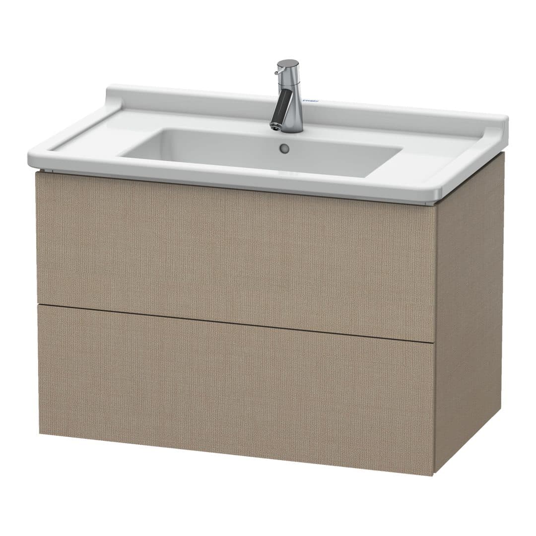 Duravit L-Cube – Έπιπλο Νιπτήρα – 820 mm, 2 συρτάρια, νιπτήρας κέντρο, 820 x 469 x 558 mm – Linen Matt, Decor (LC626507575)