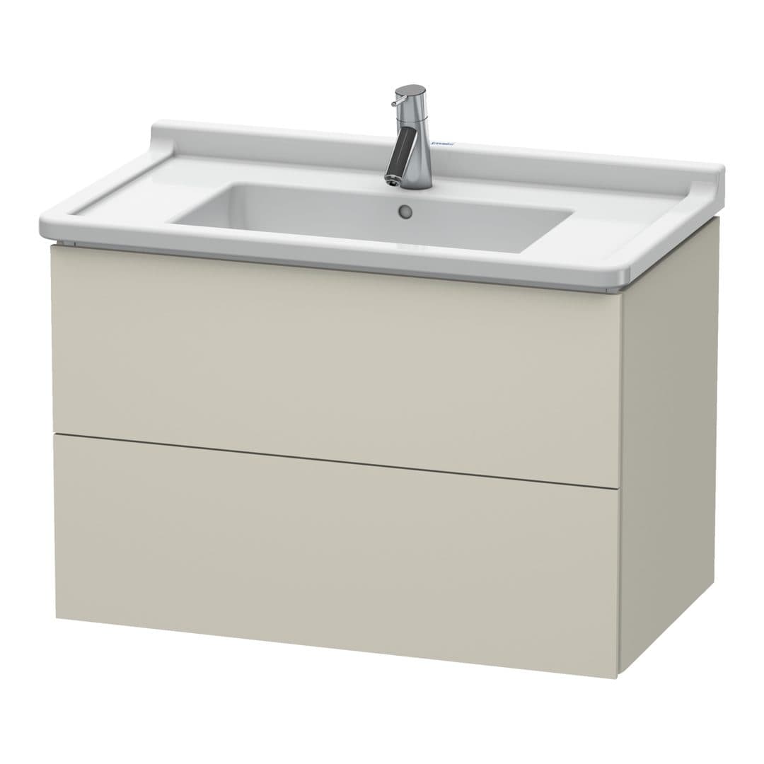 Duravit L-Cube – Έπιπλο Νιπτήρα – 820 mm, 2 συρτάρια, νιπτήρας κέντρο, 820 x 469 x 558 mm – Taupe Super Matt, Decor (LC626508383)